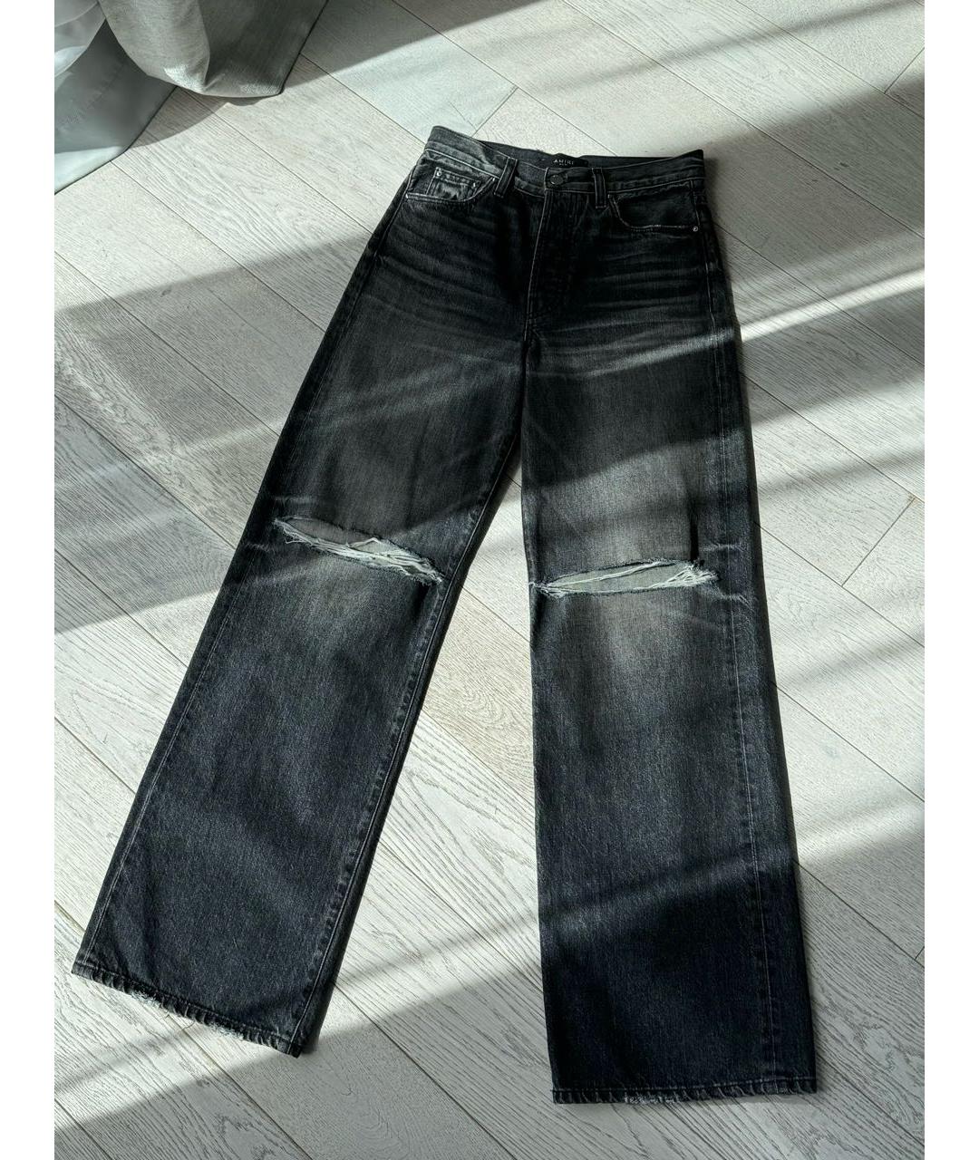 AMIRI Серые хлопковые прямые джинсы, фото 6