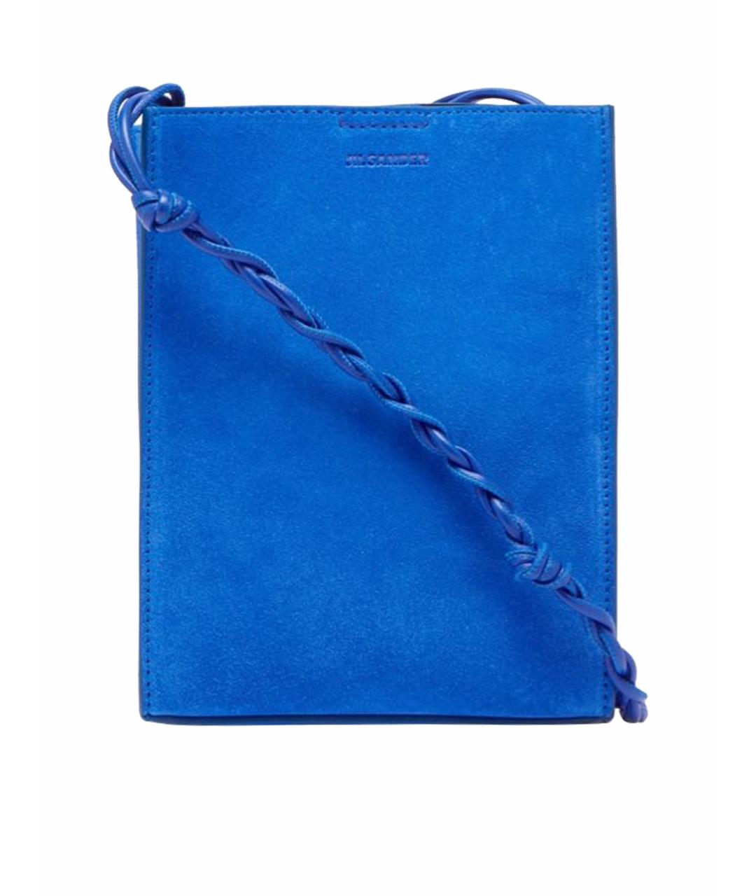 JIL SANDER Синяя замшевая сумка через плечо, фото 1