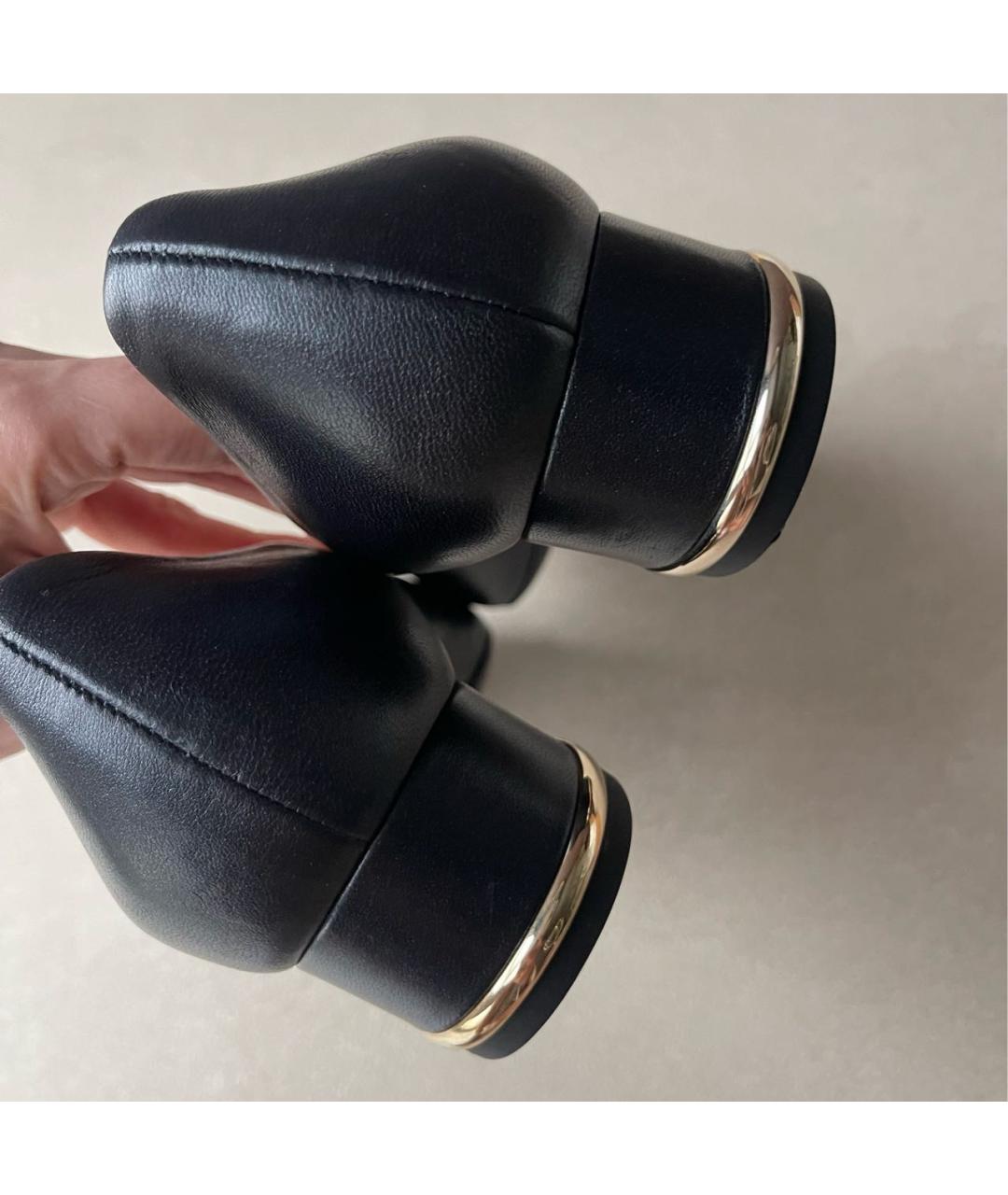 CHANEL PRE-OWNED Темно-синие кожаные туфли, фото 6