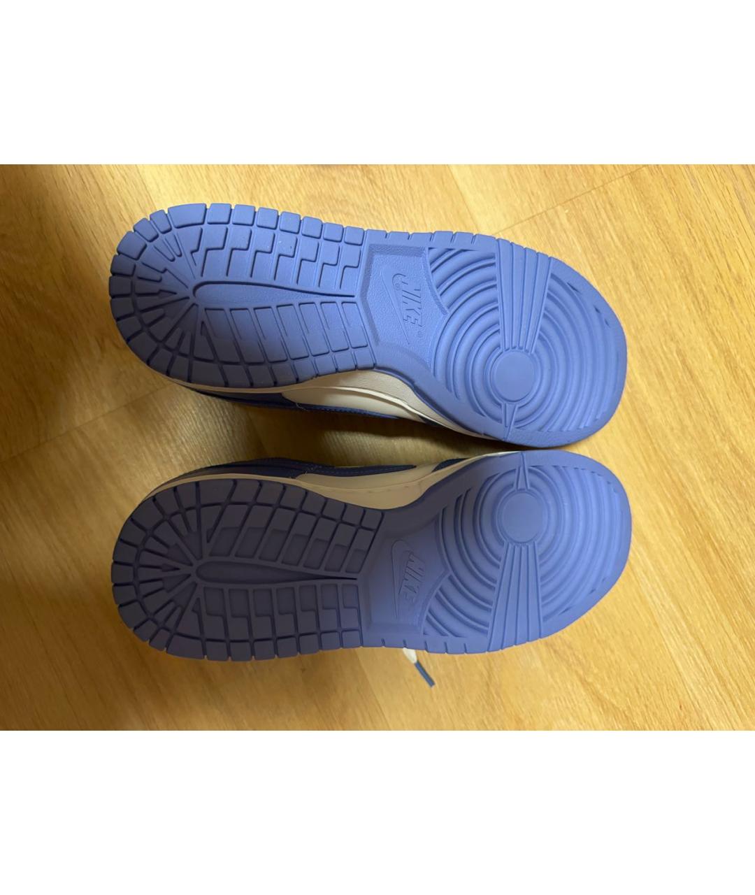 NIKE Голубые низкие кроссовки / кеды из искусственной кожи, фото 6