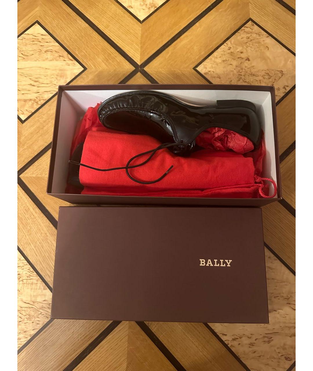 BALLY Черные лоферы из лакированной кожи, фото 4