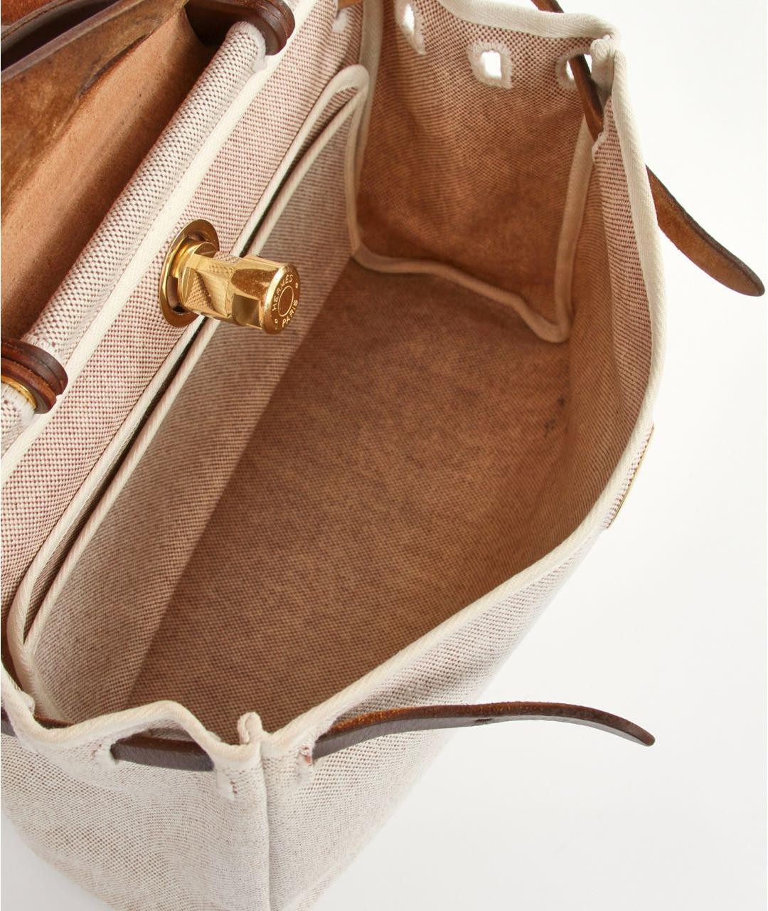HERMES PRE-OWNED Бордовая тканевая сумка через плечо, фото 7