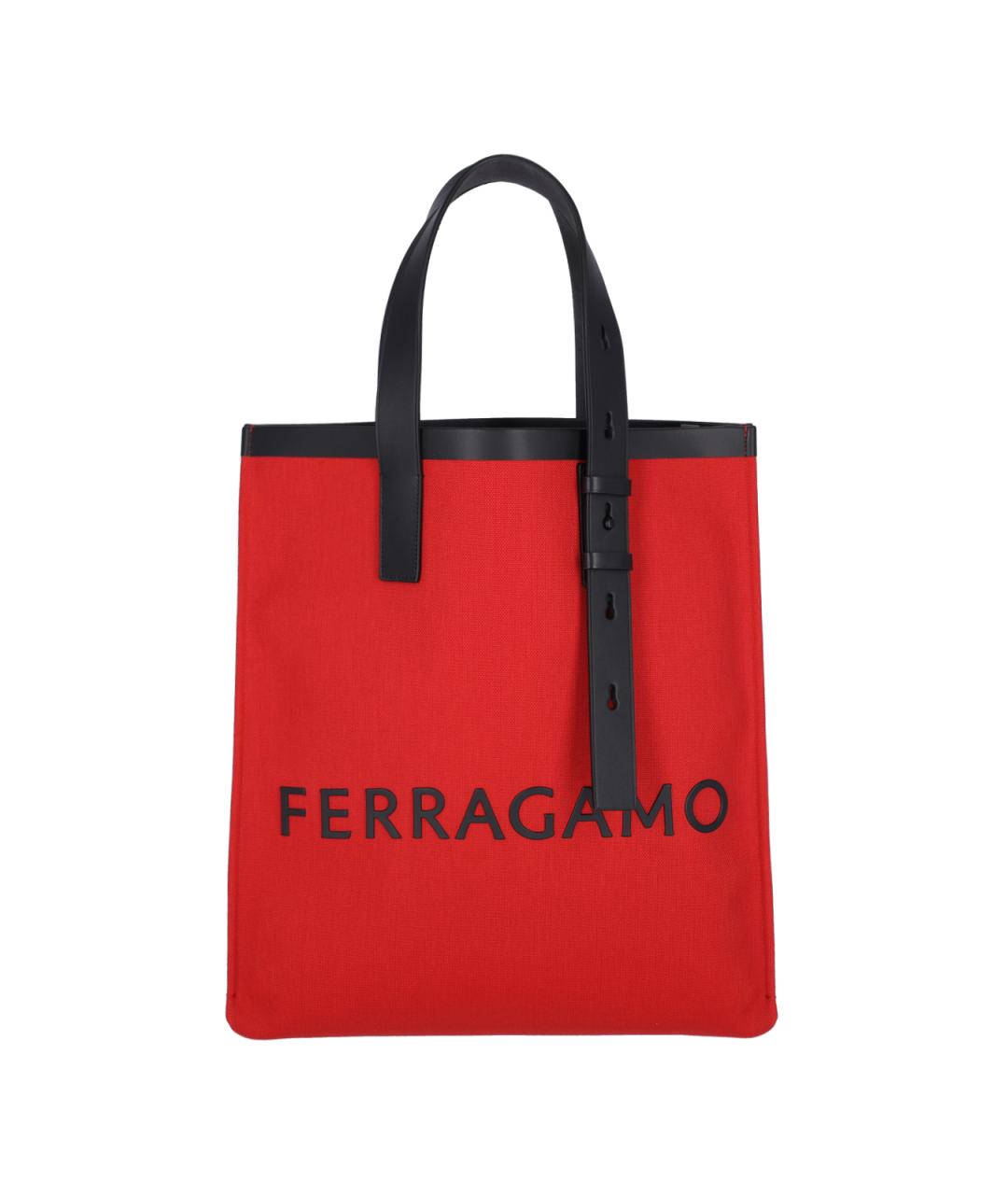 SALVATORE FERRAGAMO Красная сумка тоут, фото 1