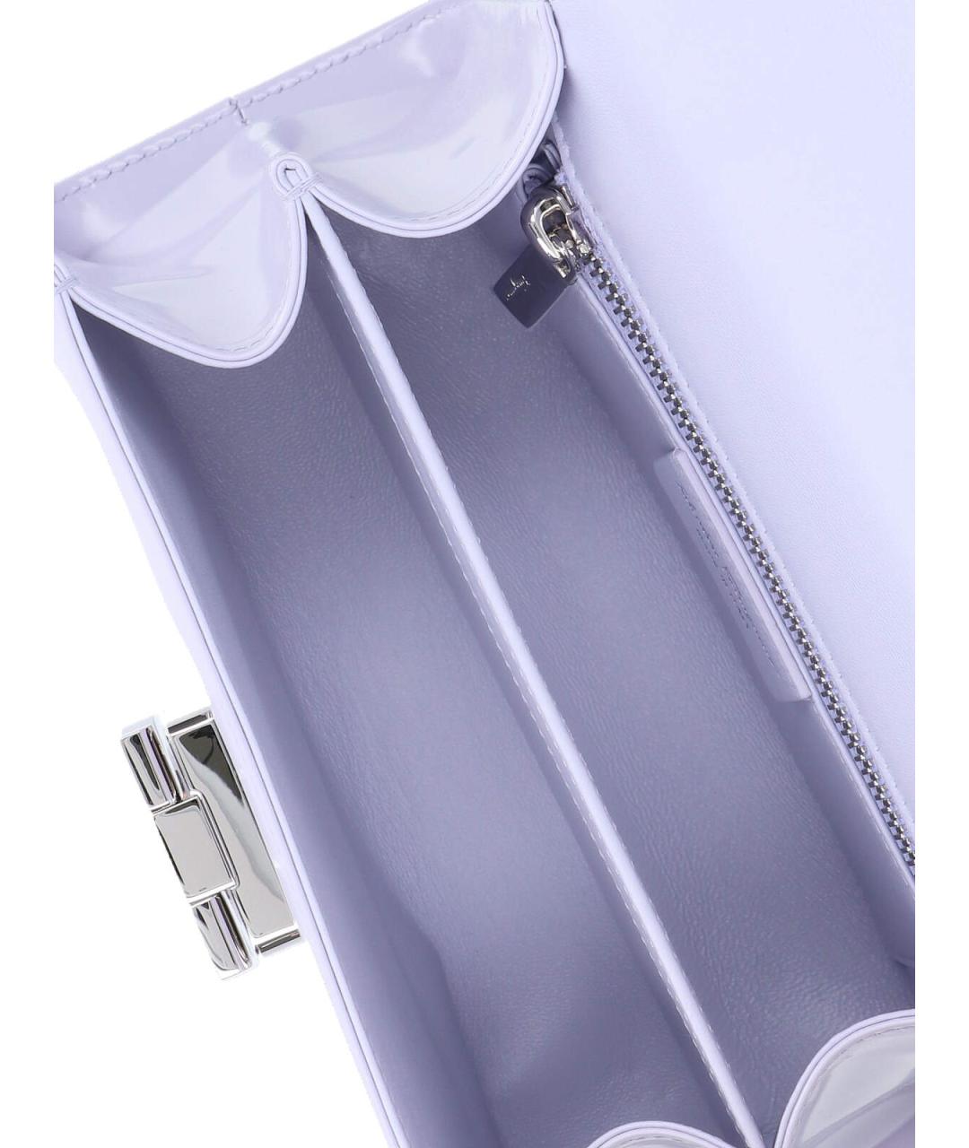 SALVATORE FERRAGAMO Фиолетовая кожаная сумка с короткими ручками, фото 4