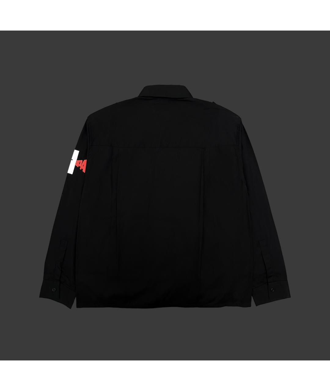 GOSHA RUBCHINSKIY Черная хлопковая кэжуал рубашка, фото 2