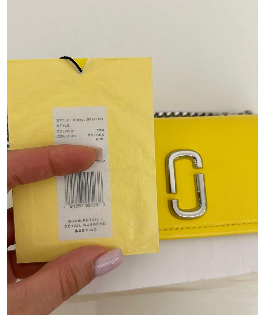 MARC JACOBS Желтая кожаная сумка через плечо, фото 5