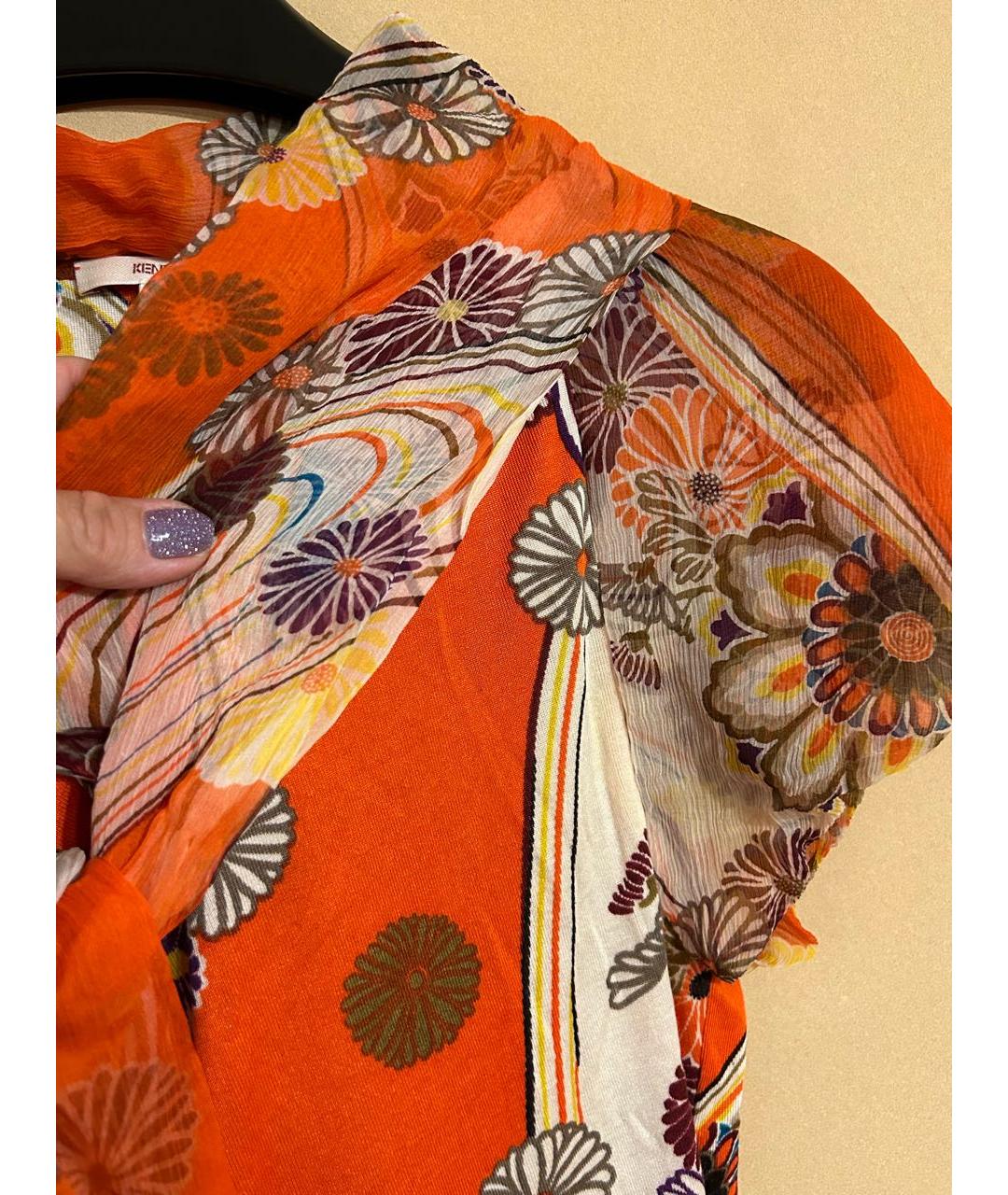 KENZO Мульти шелковая блузы, фото 3