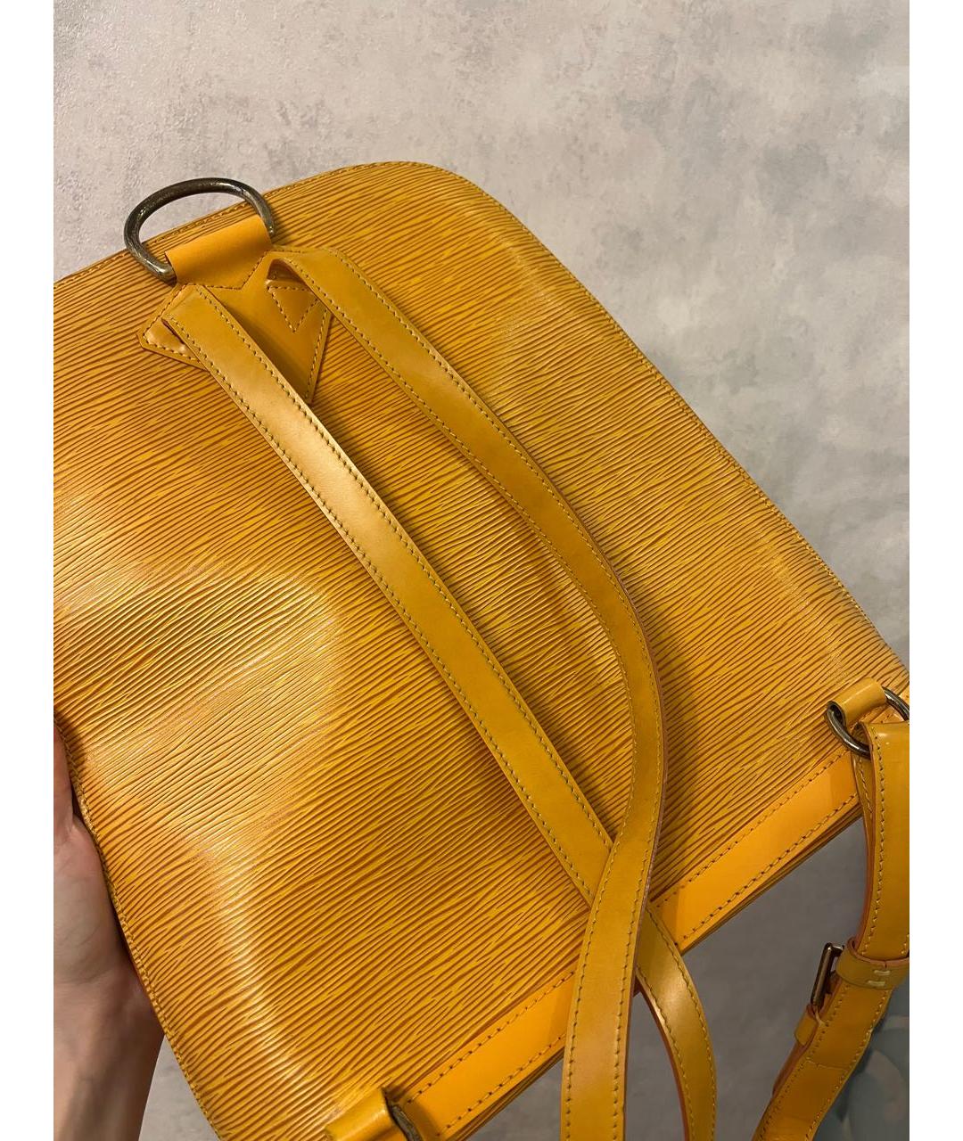 LOUIS VUITTON PRE-OWNED Желтый кожаный рюкзак, фото 6