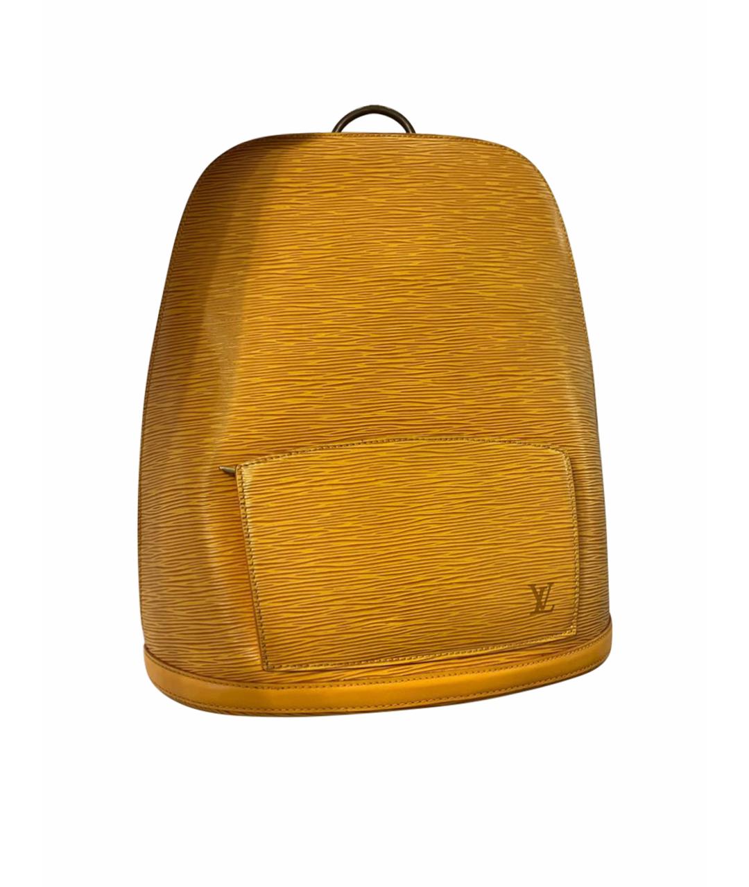 LOUIS VUITTON PRE-OWNED Желтый кожаный рюкзак, фото 1