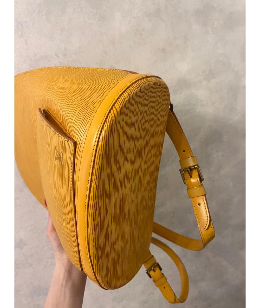 LOUIS VUITTON PRE-OWNED Желтый кожаный рюкзак, фото 5