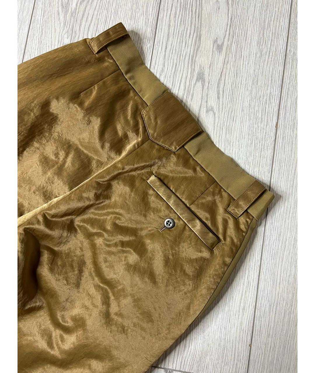 ISSEY MIYAKE Горчичные полиэстеровые брюки узкие, фото 6