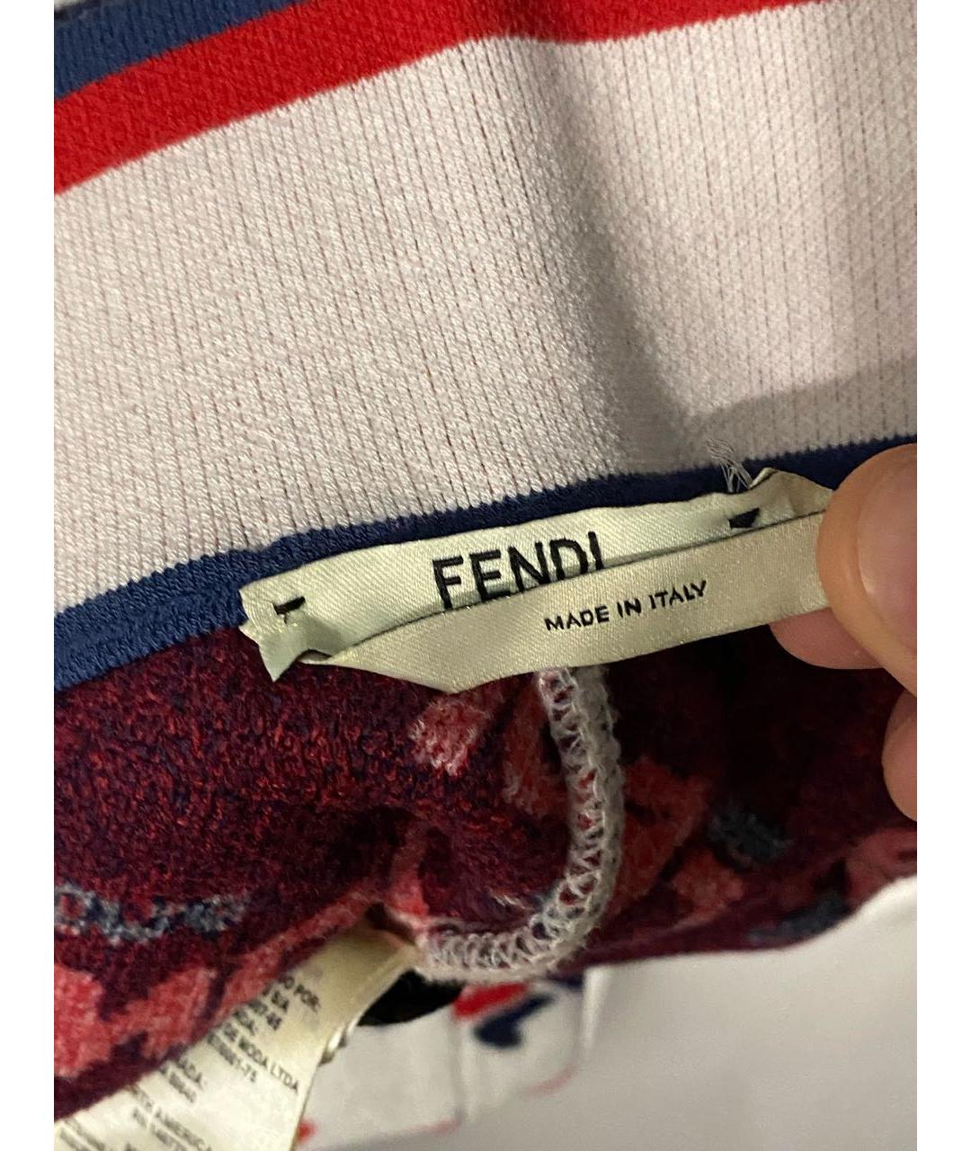 FENDI Мульти вискозные спортивные брюки и шорты, фото 6