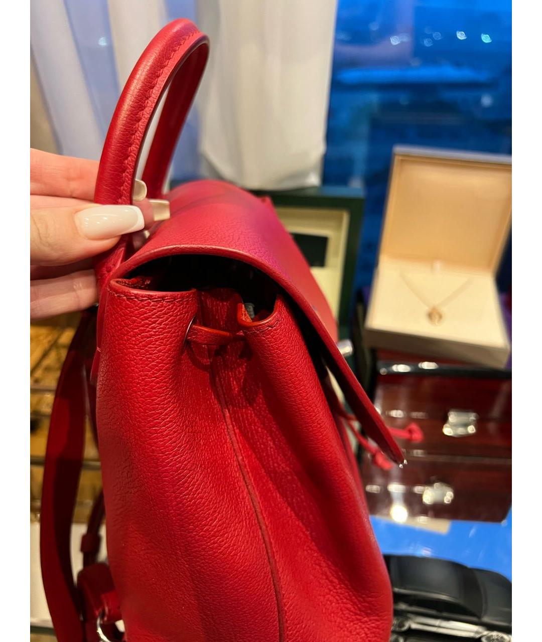 LOUIS VUITTON PRE-OWNED Красный кожаный рюкзак, фото 7