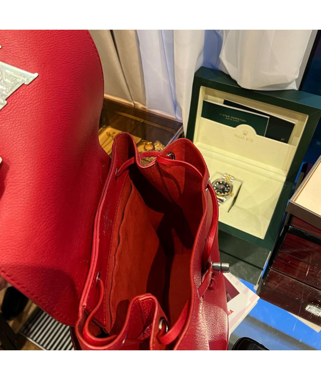 LOUIS VUITTON PRE-OWNED Красный кожаный рюкзак, фото 4