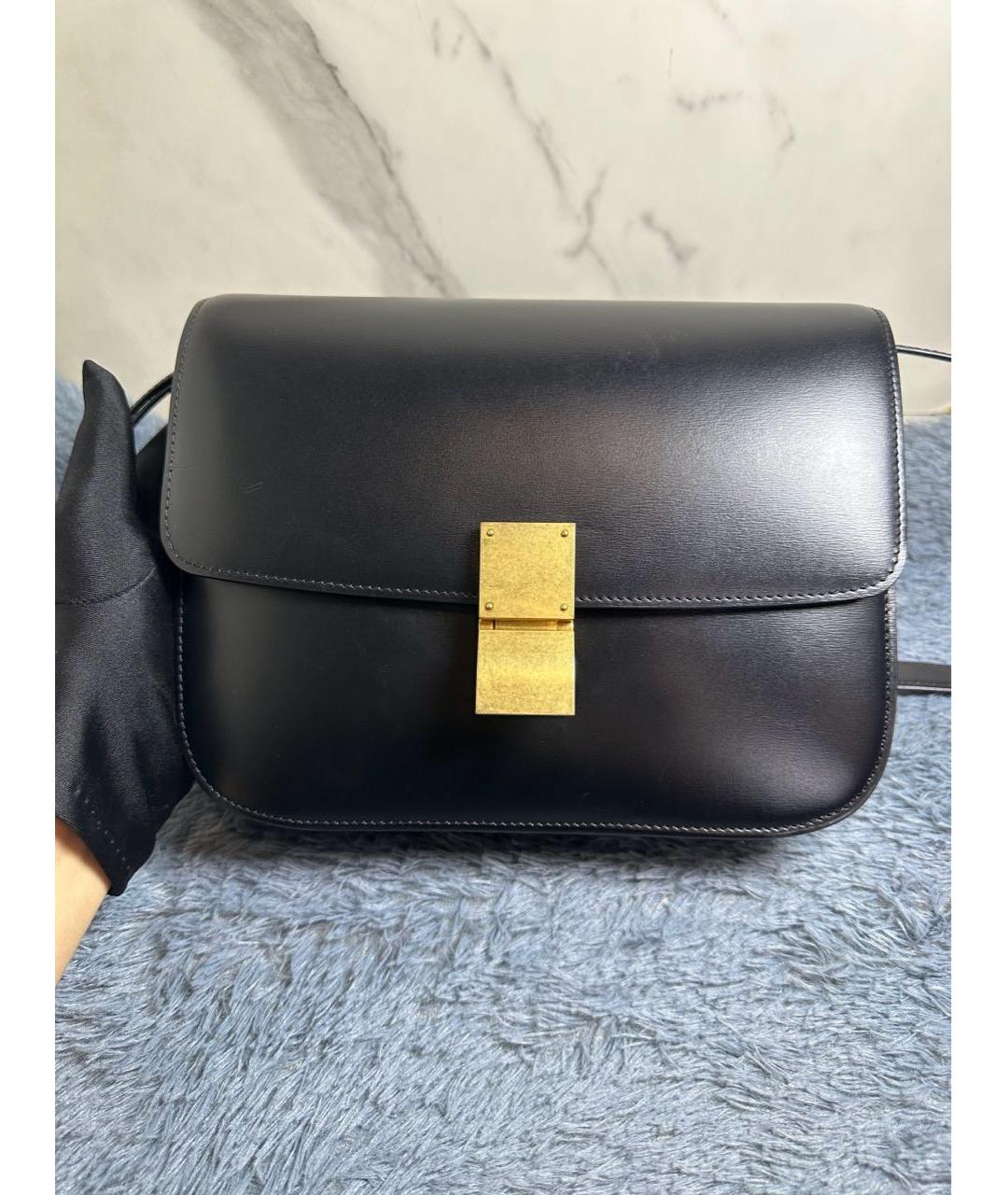 CELINE PRE-OWNED Черная кожаная сумка через плечо, фото 3