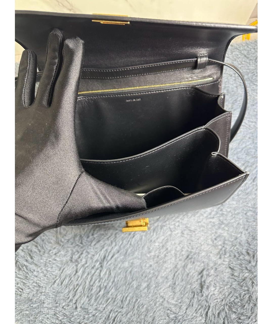 CELINE PRE-OWNED Черная кожаная сумка через плечо, фото 7