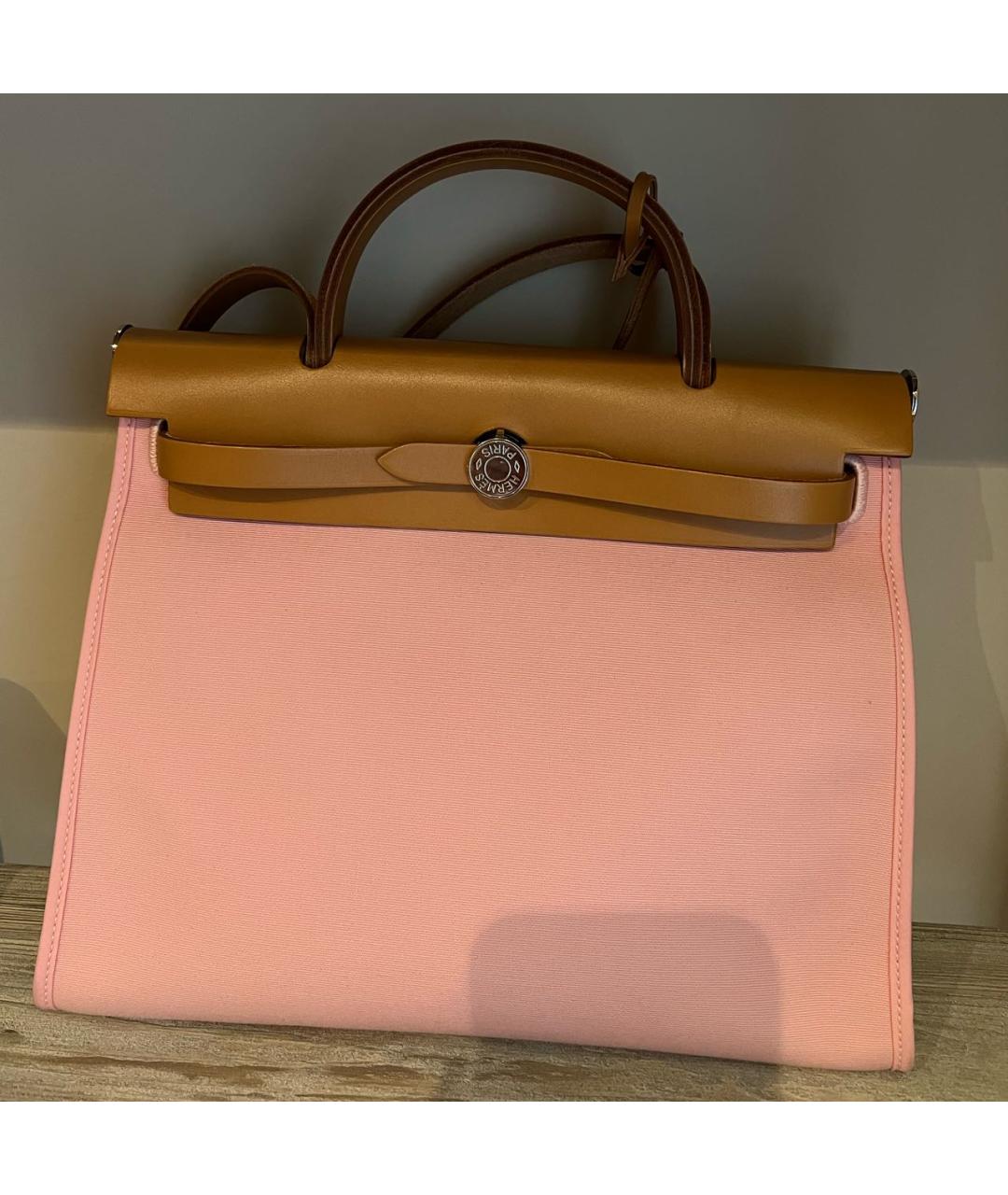 HERMES PRE-OWNED Розовая сумка с короткими ручками, фото 9