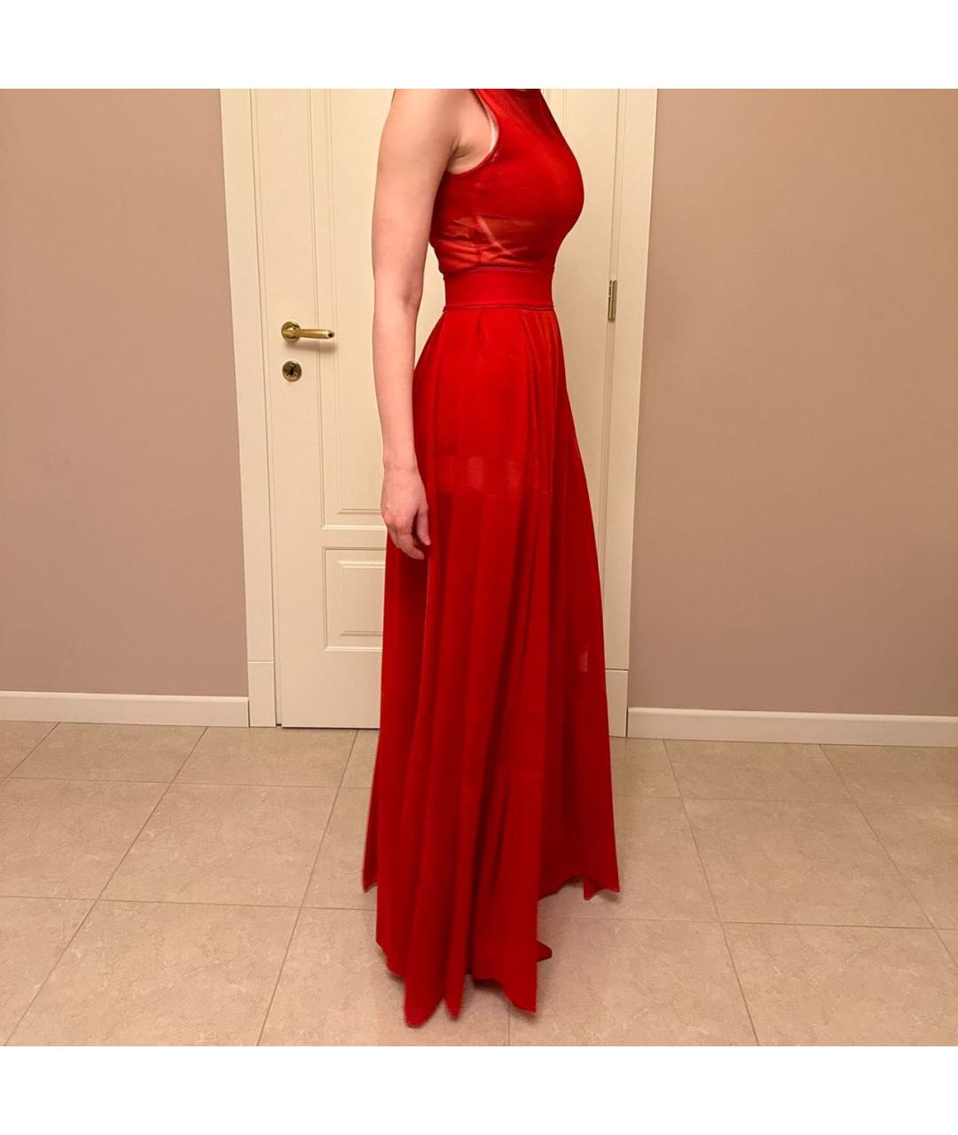 ANTONINO VALENTI Красное шелковое вечернее платье, фото 2