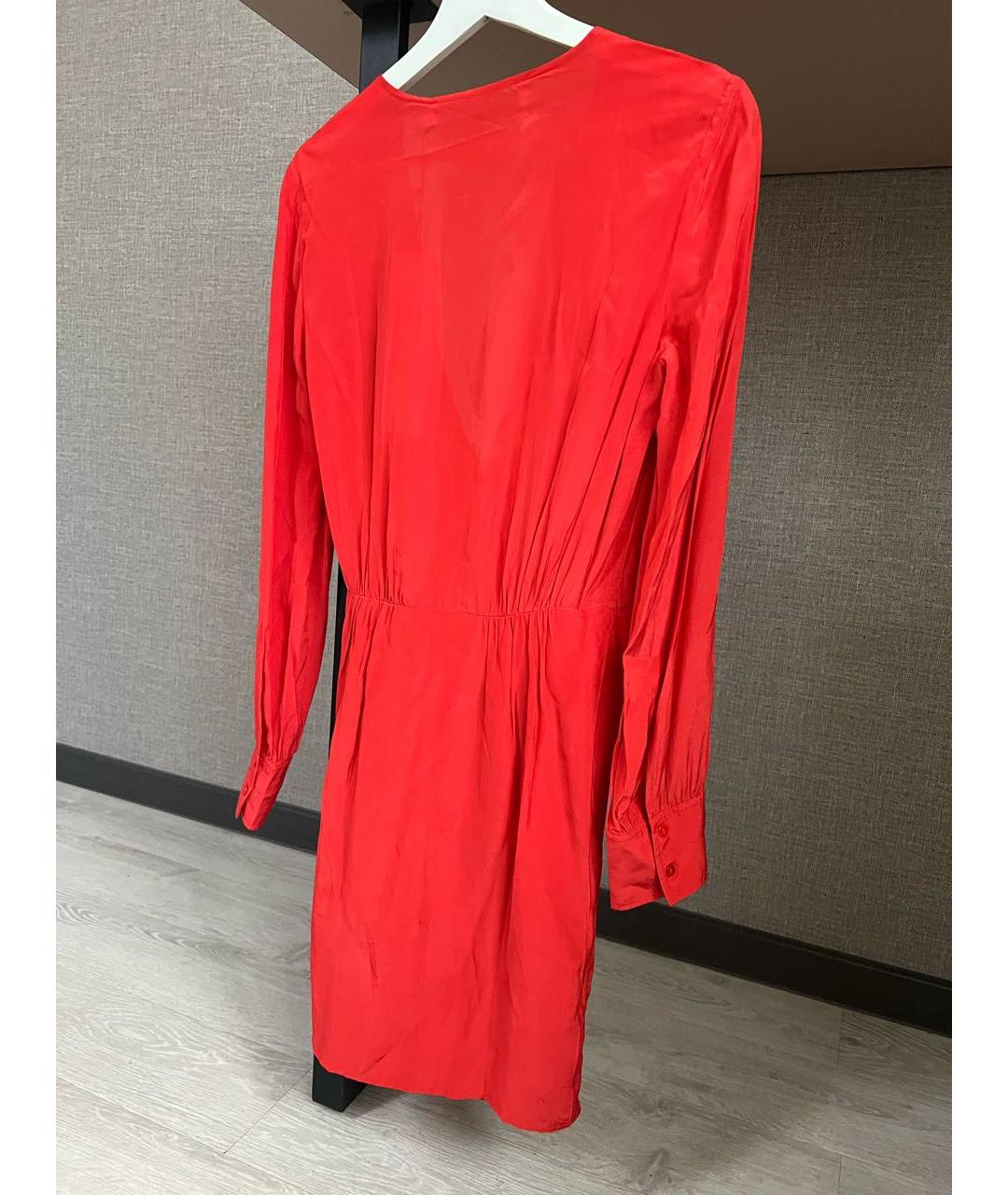 IRO Красное вискозное коктейльное платье, фото 2