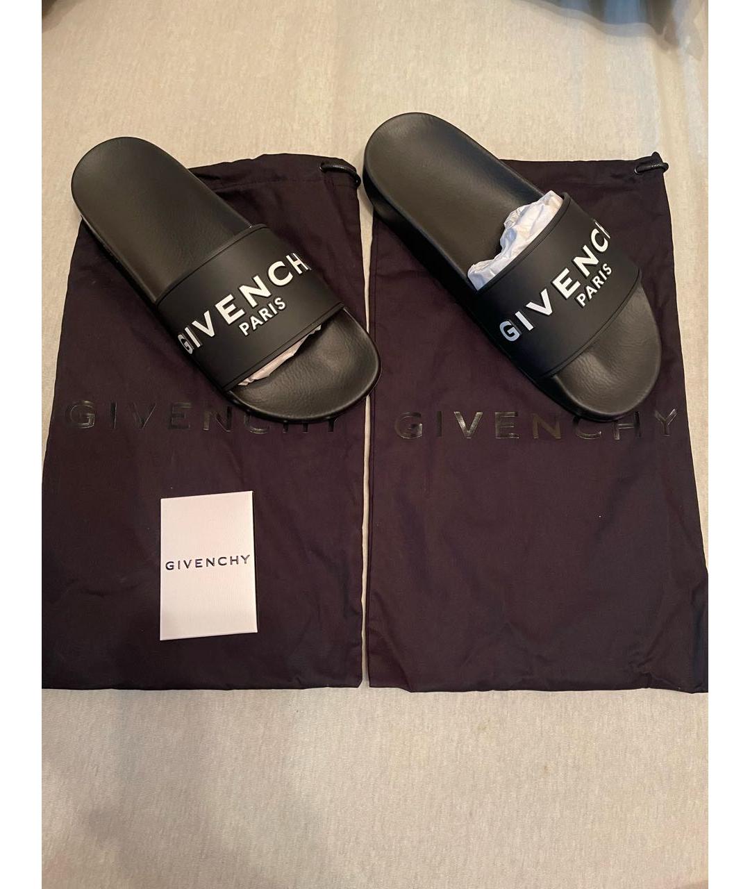 GIVENCHY Черные резиновые шлепанцы для женщин – купить онлайн с