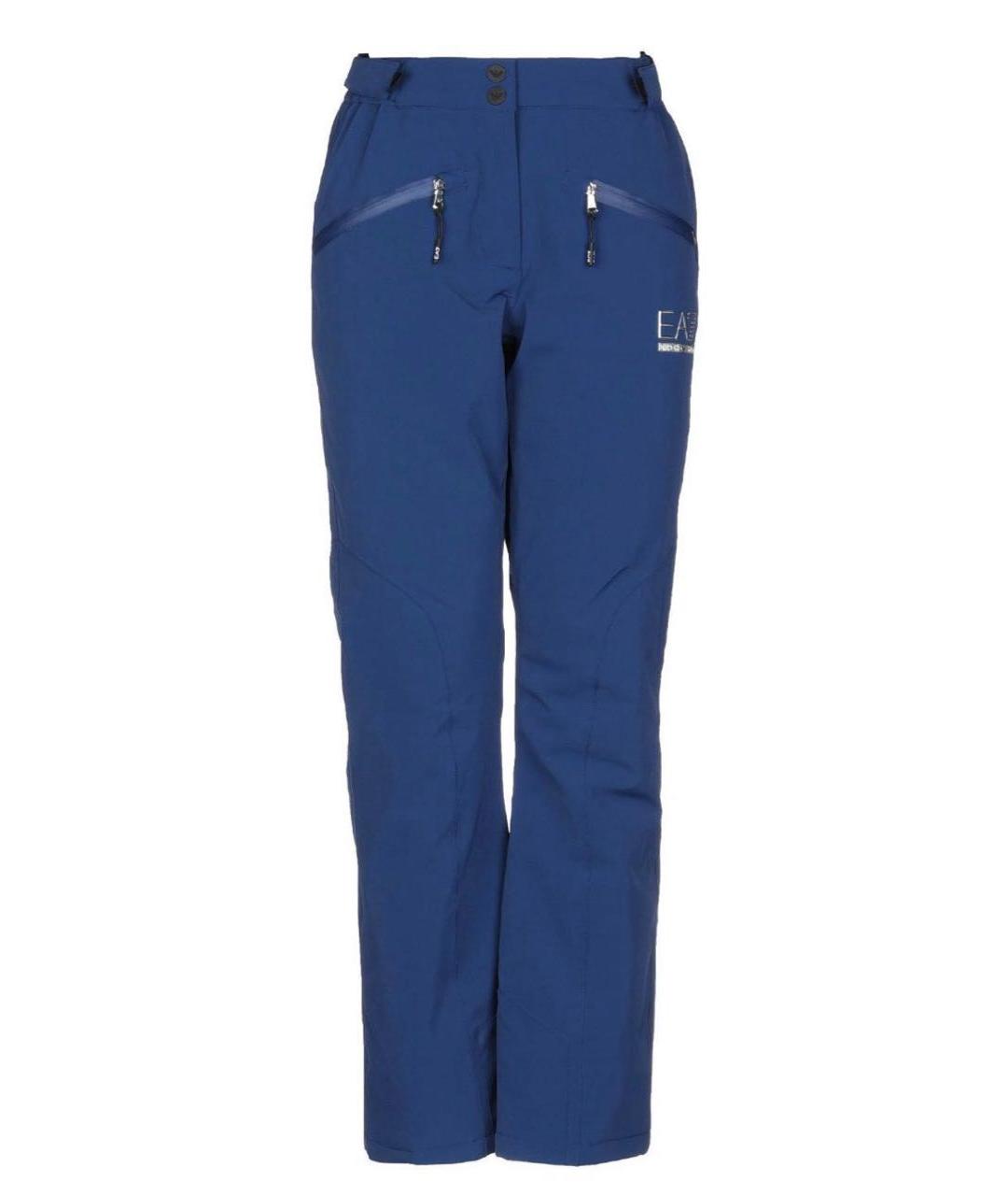 EA7 Синие полиэстеровые спортивные брюки и шорты, фото 8