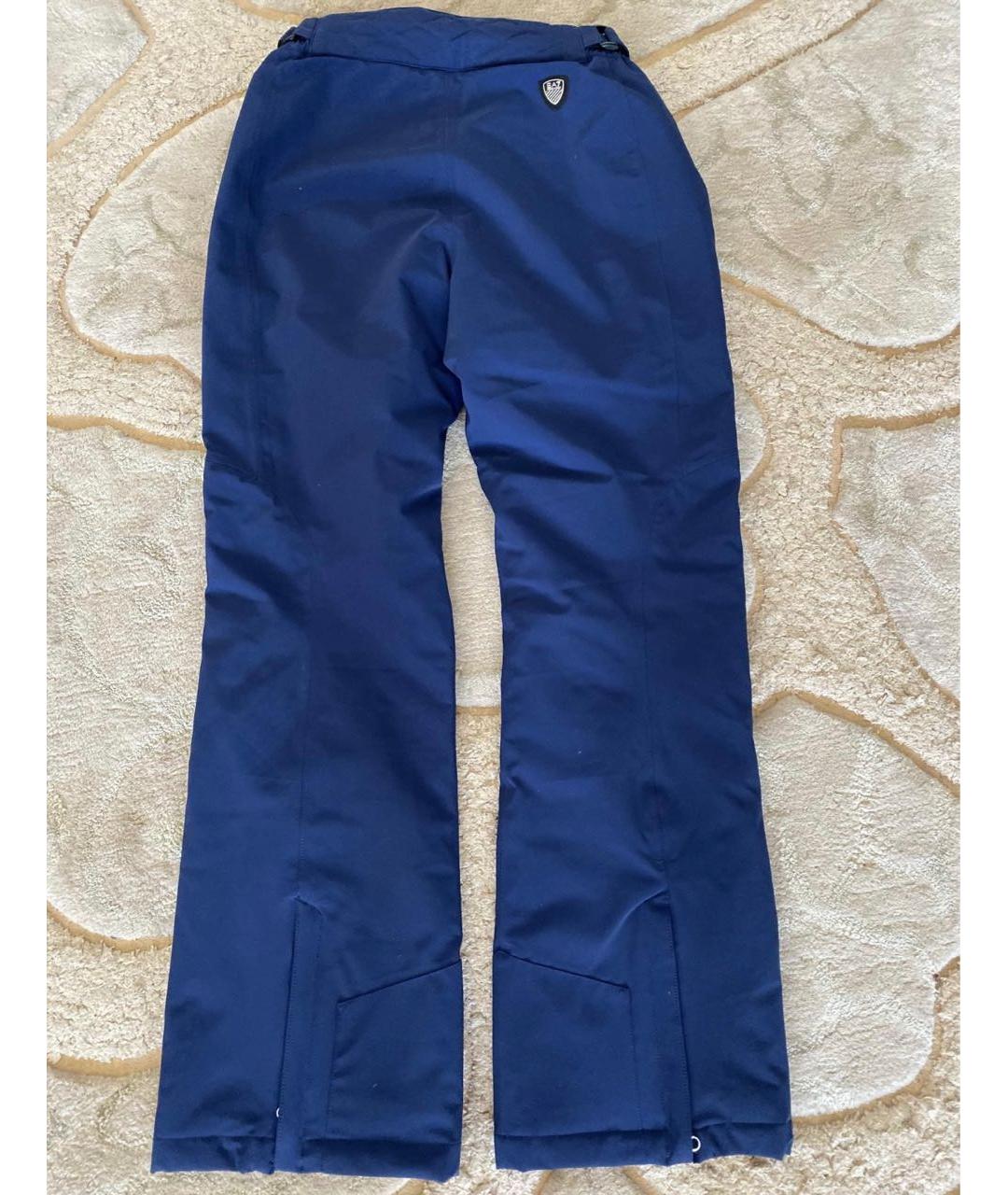 EA7 Синие полиэстеровые спортивные брюки и шорты, фото 7