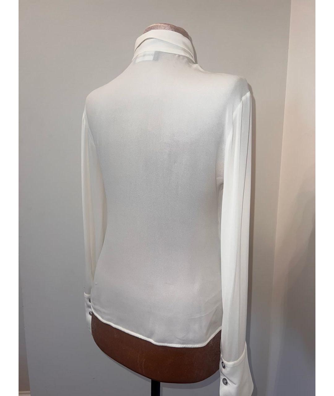 EMPORIO ARMANI Белая шелковая блузы, фото 2