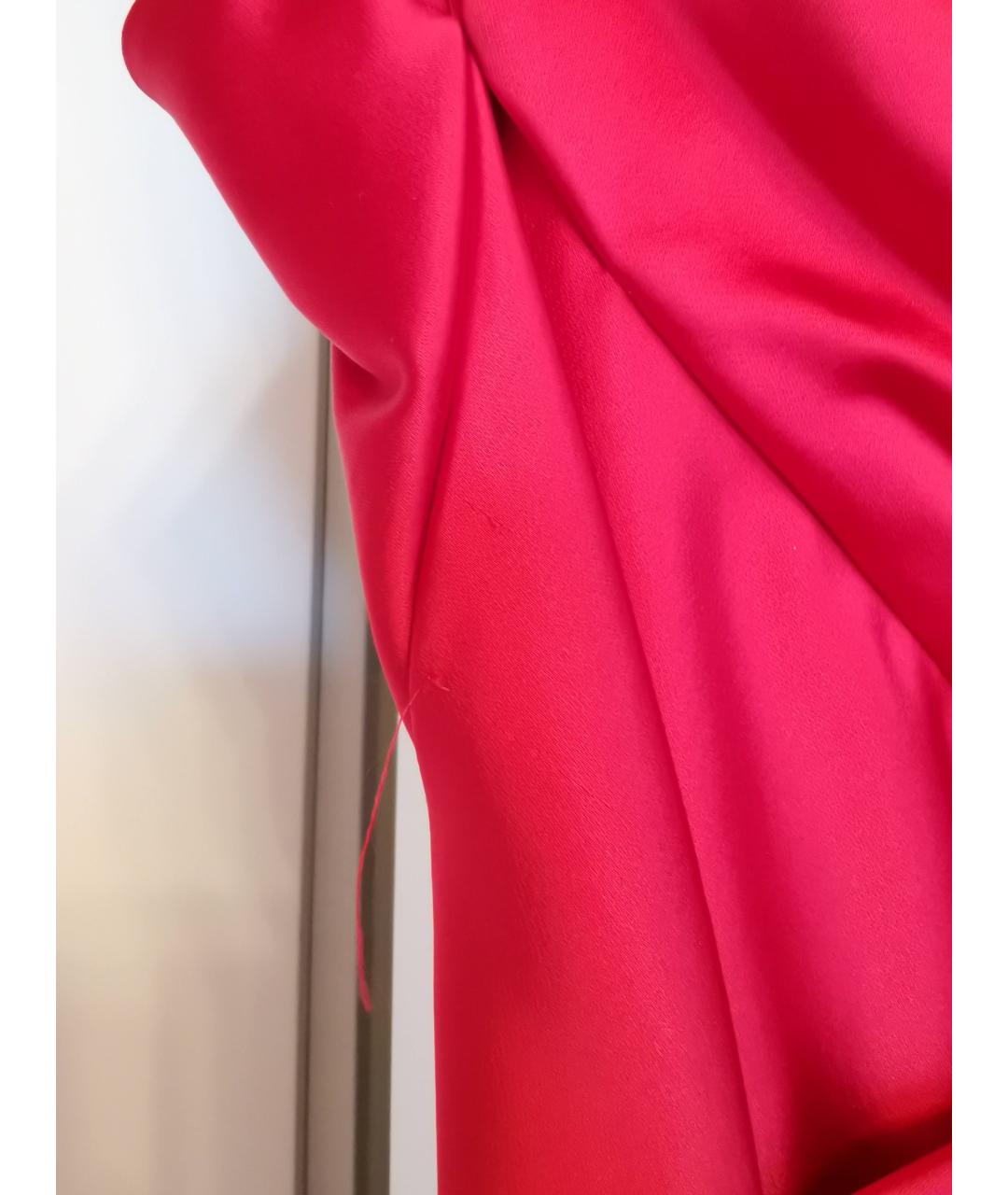 DONNA KARAN Красное вискозное коктейльное платье, фото 7