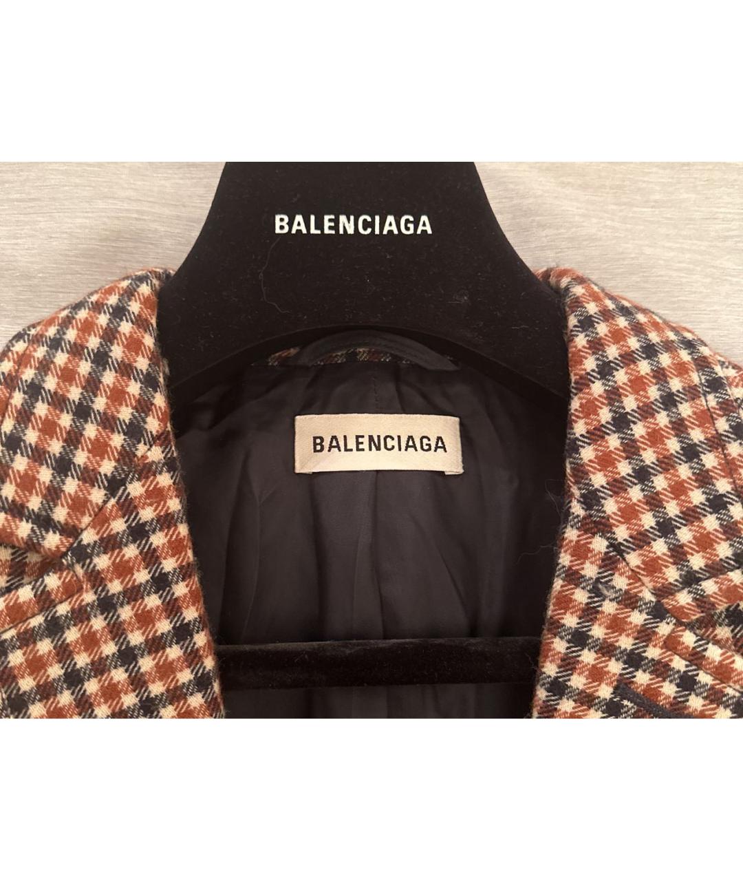 BALENCIAGA Коричневый шерстяной жакет/пиджак, фото 5