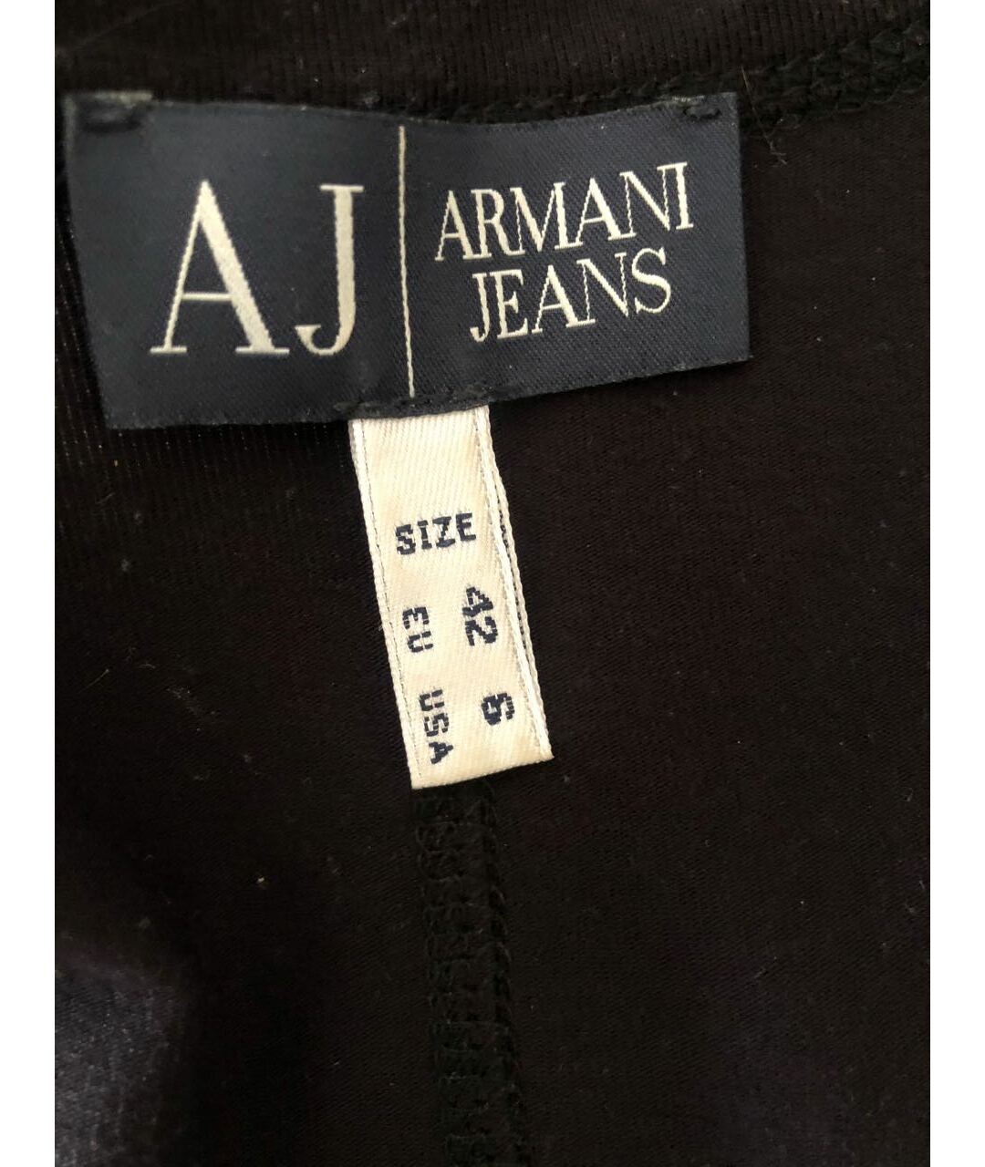 ARMANI JEANS Черный кожаный жакет/пиджак, фото 5