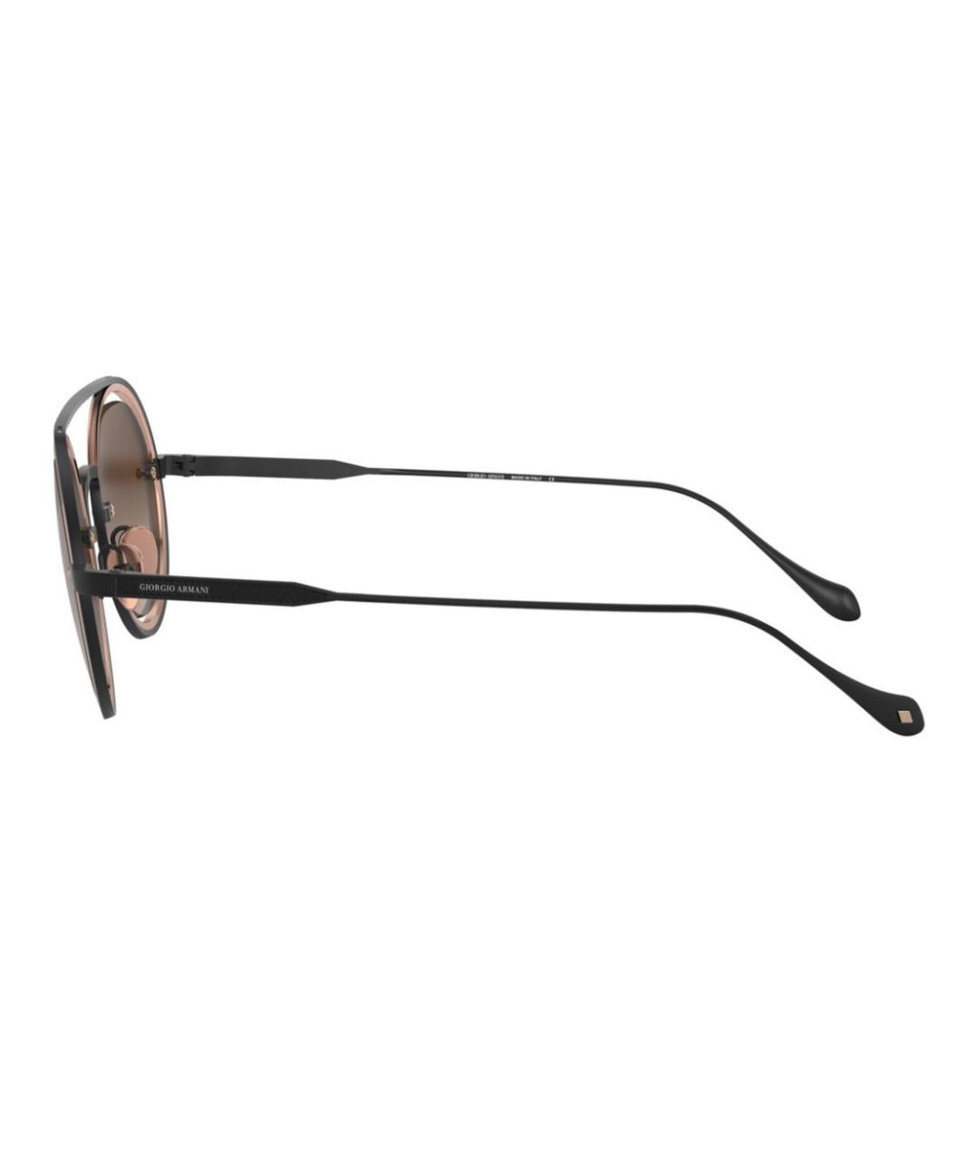 GIORGIO ARMANI Коричневые металлические солнцезащитные очки, фото 3
