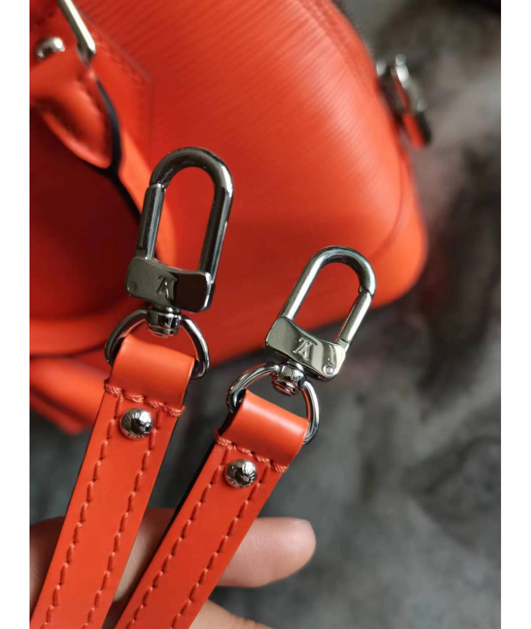 LOUIS VUITTON PRE-OWNED Оранжевая кожаная сумка с короткими ручками, фото 8