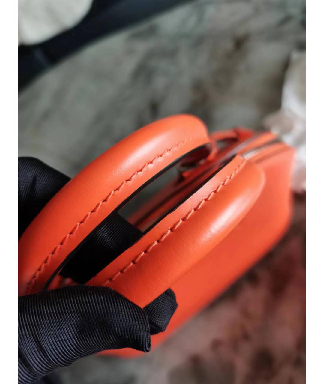LOUIS VUITTON PRE-OWNED Оранжевая кожаная сумка с короткими ручками, фото 5
