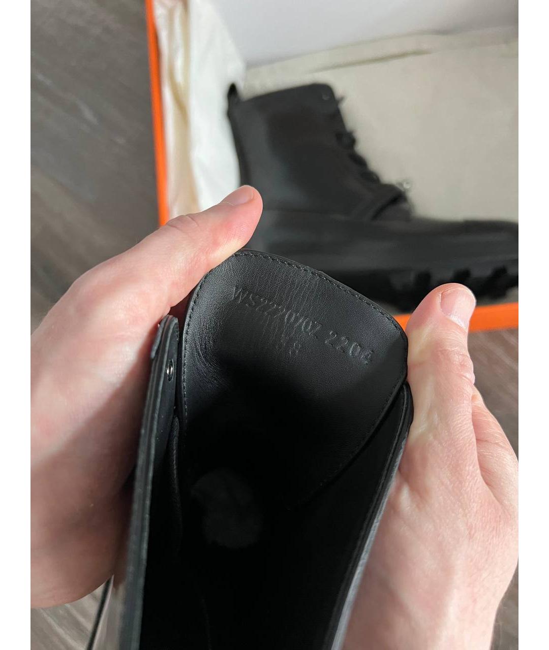 HERMES PRE-OWNED Черные кожаные ботинки, фото 7