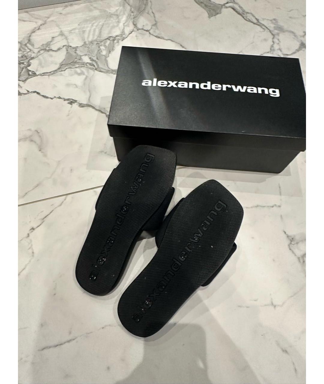 ALEXANDER WANG Черные шлепанцы, фото 4