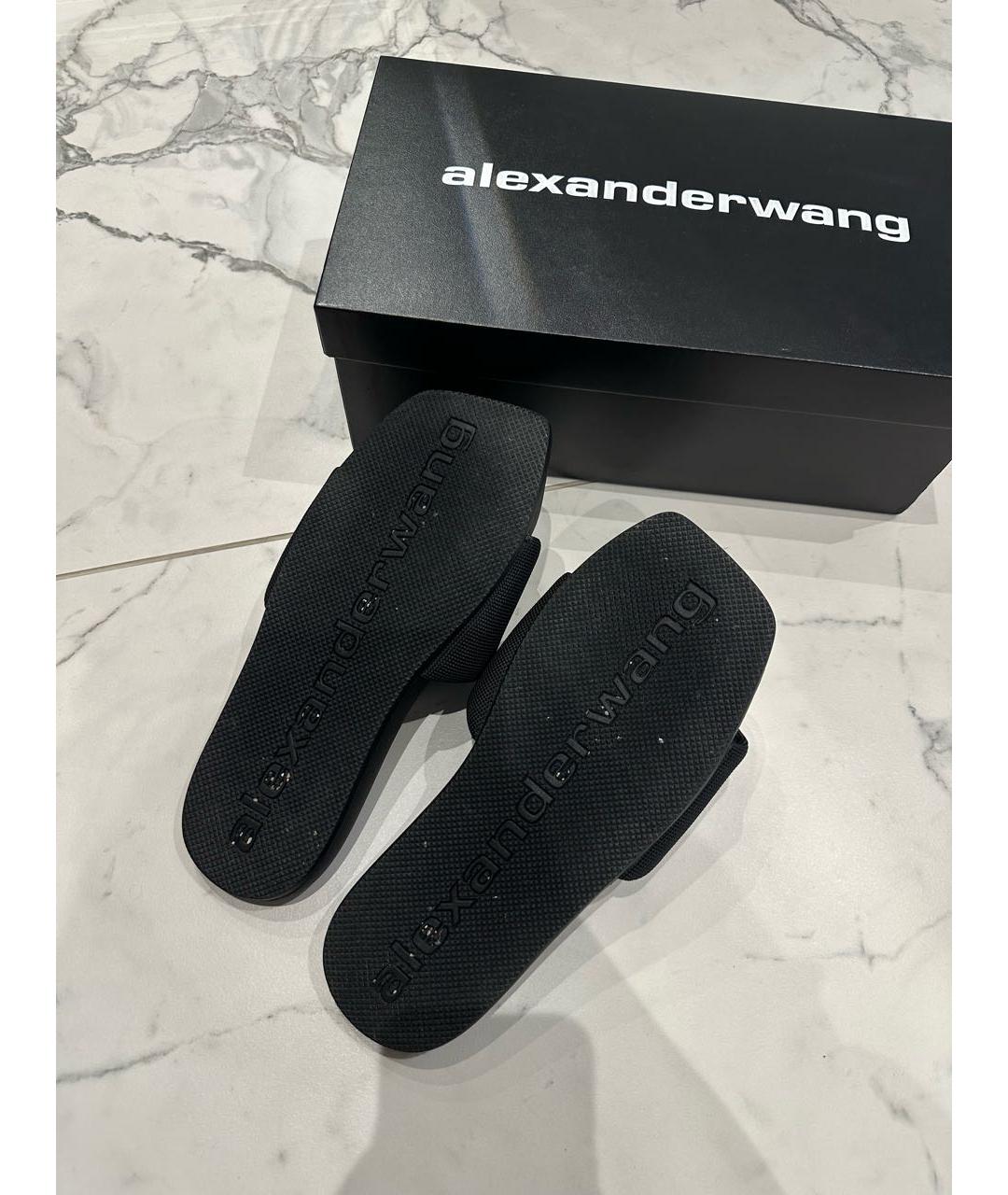 ALEXANDER WANG Черные шлепанцы, фото 5