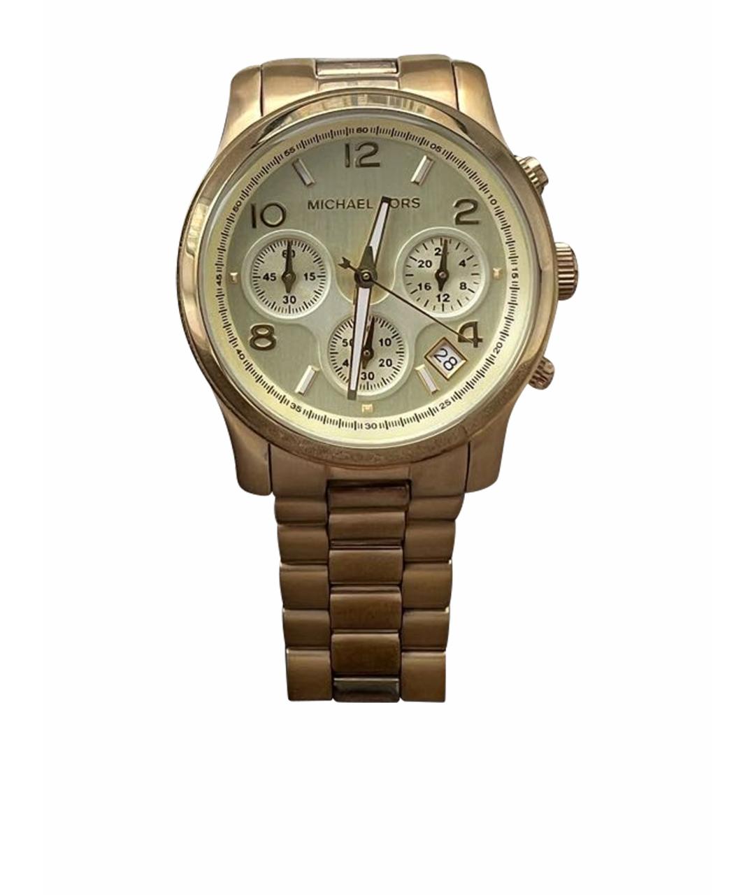 MICHAEL KORS Золотые металлические часы, фото 1