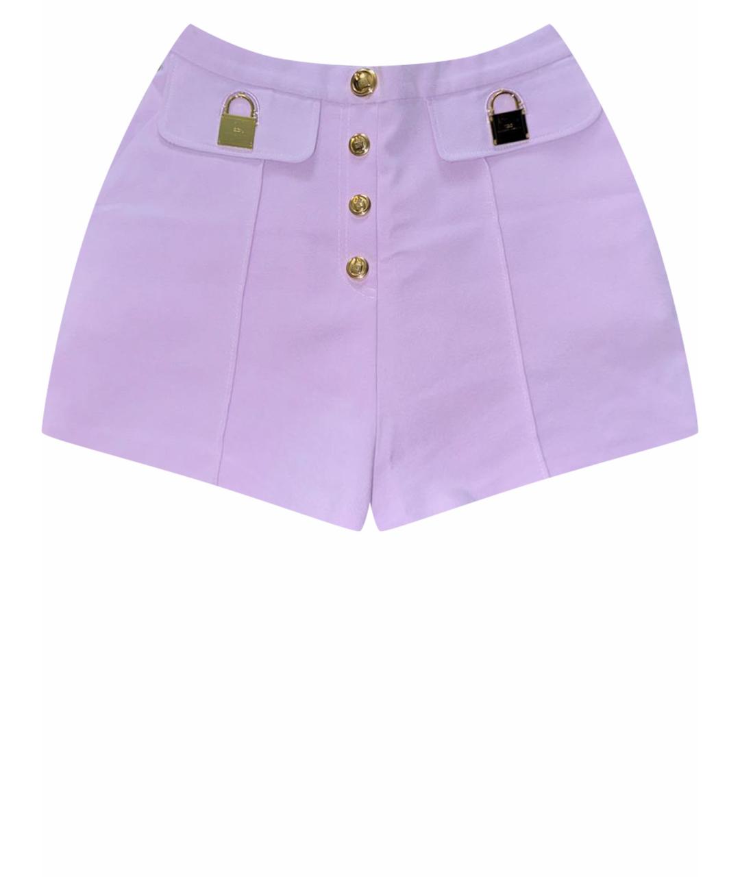 ELISABETTA FRANCHI Фиолетовые полиэстеровые шорты, фото 1