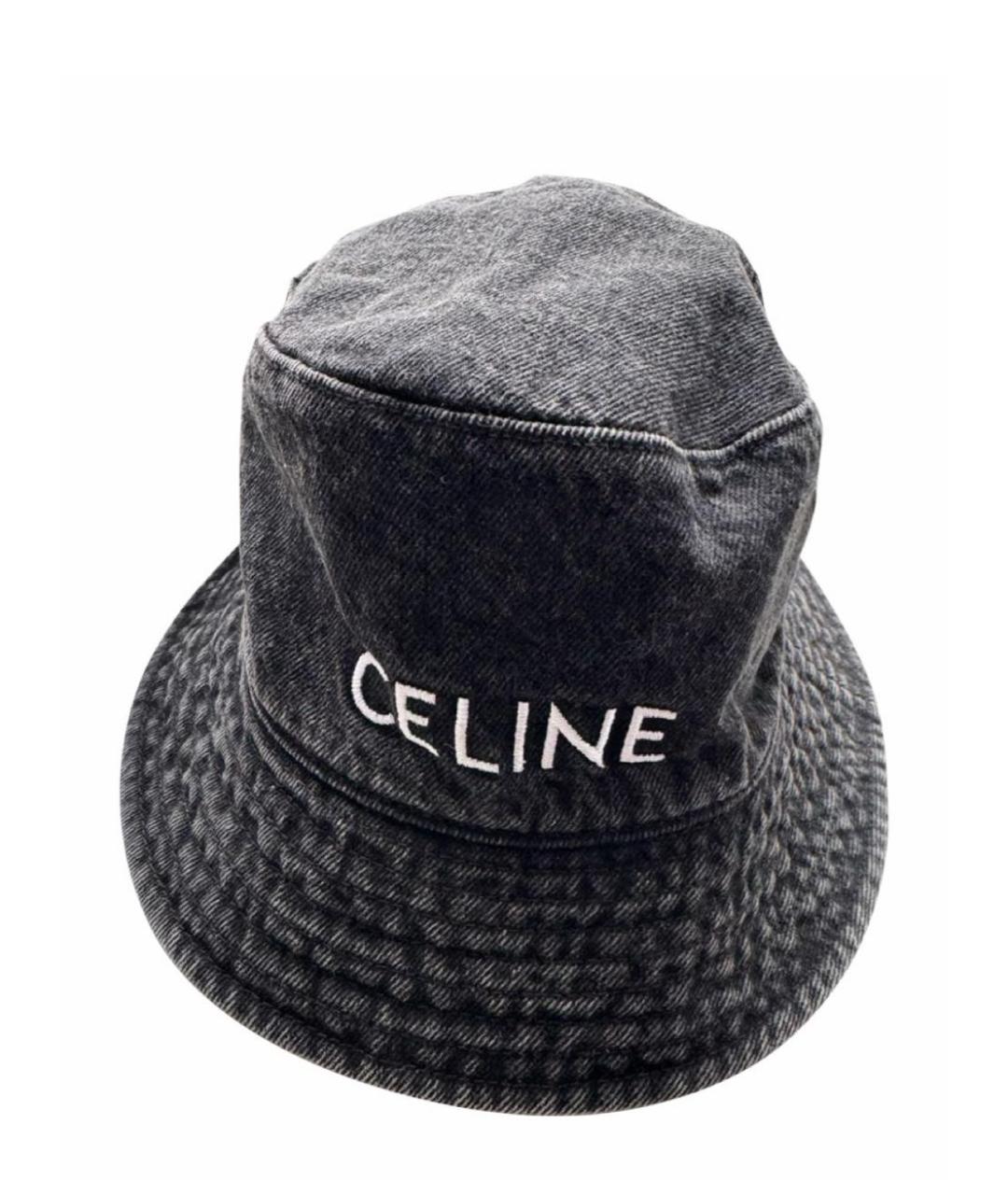 CELINE Антрацитовая хлопковая панама, фото 1
