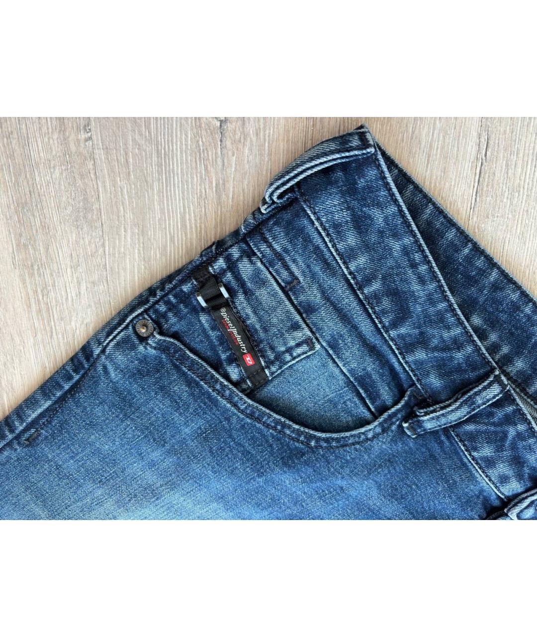 DIESEL Синие хлопко-эластановые джинсы скинни, фото 7