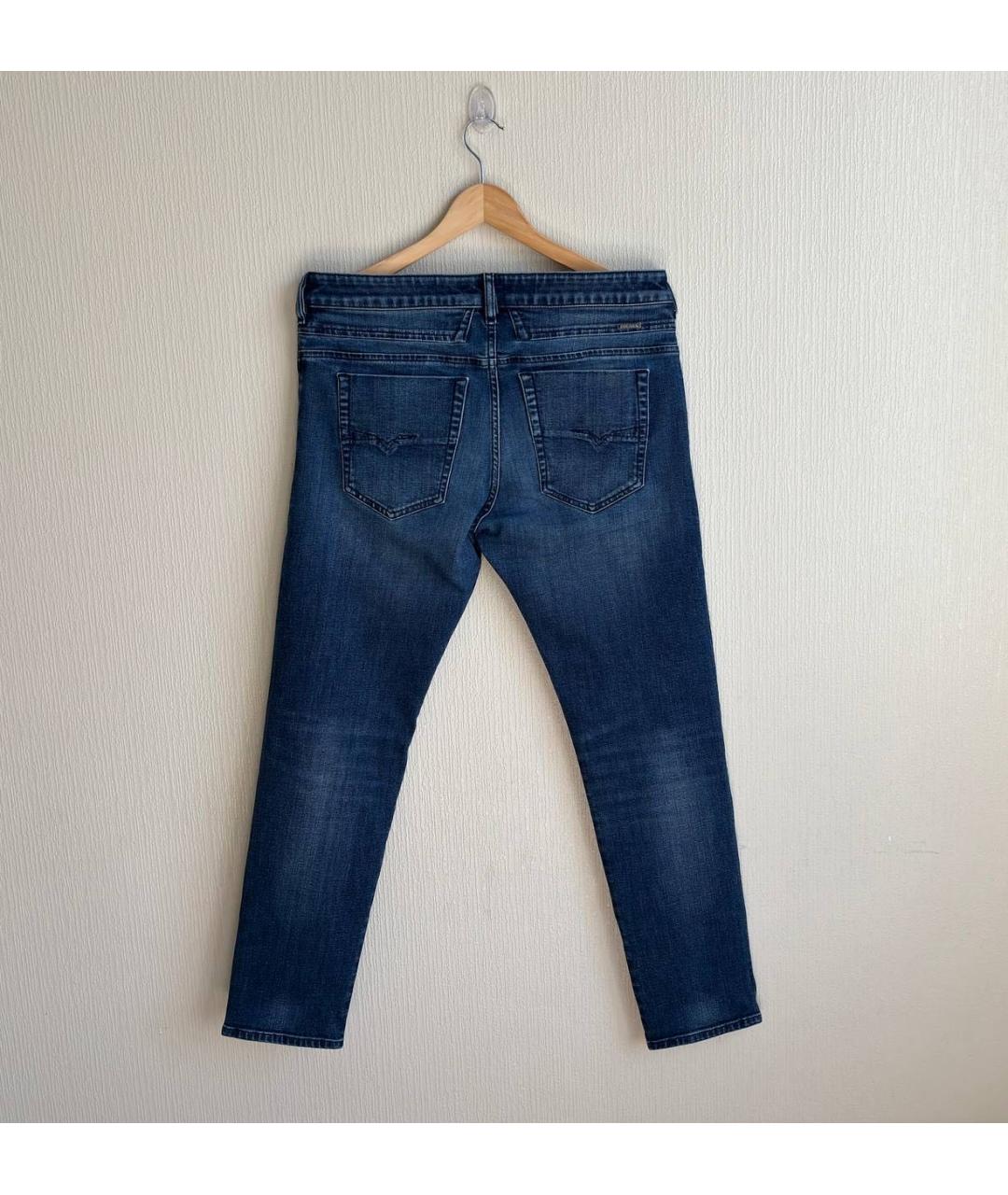 DIESEL Синие хлопко-эластановые джинсы скинни, фото 2