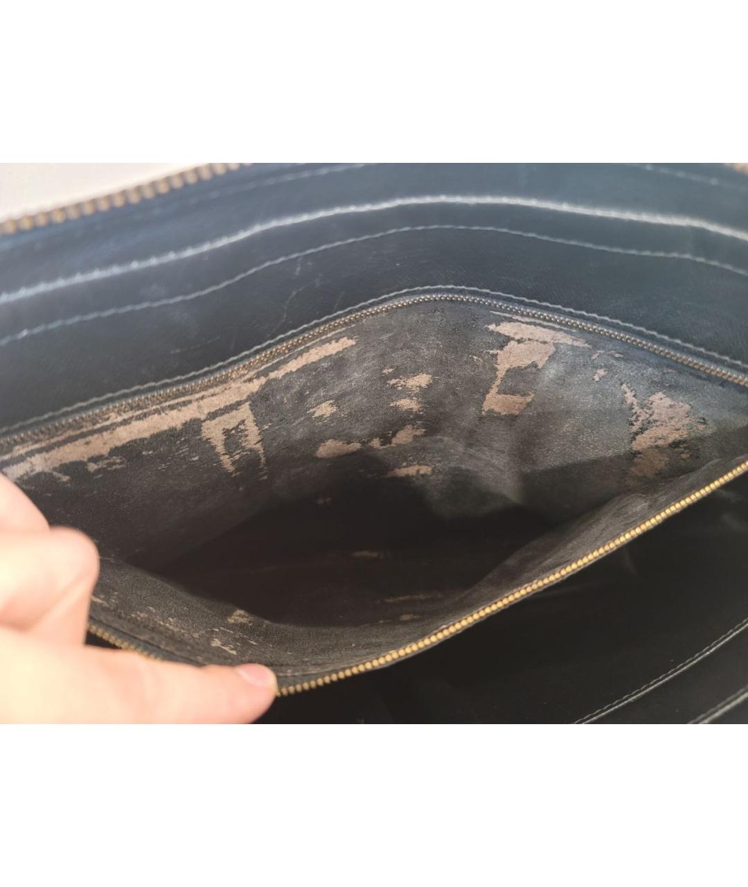 LOUIS VUITTON PRE-OWNED Черный кожаный портфель, фото 9