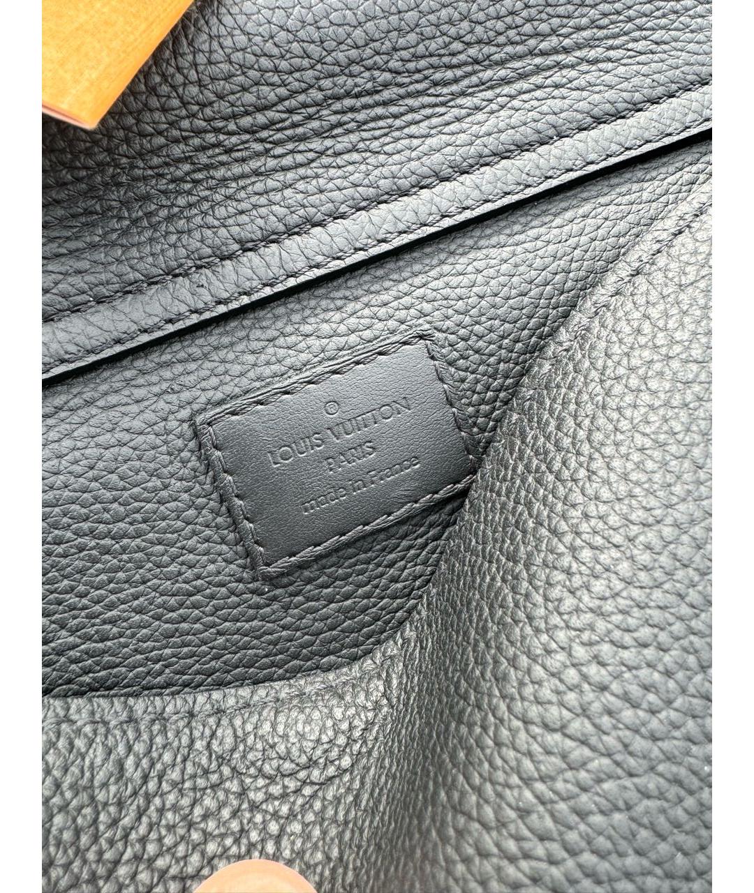 LOUIS VUITTON PRE-OWNED Черная кожаная сумка на плечо, фото 4
