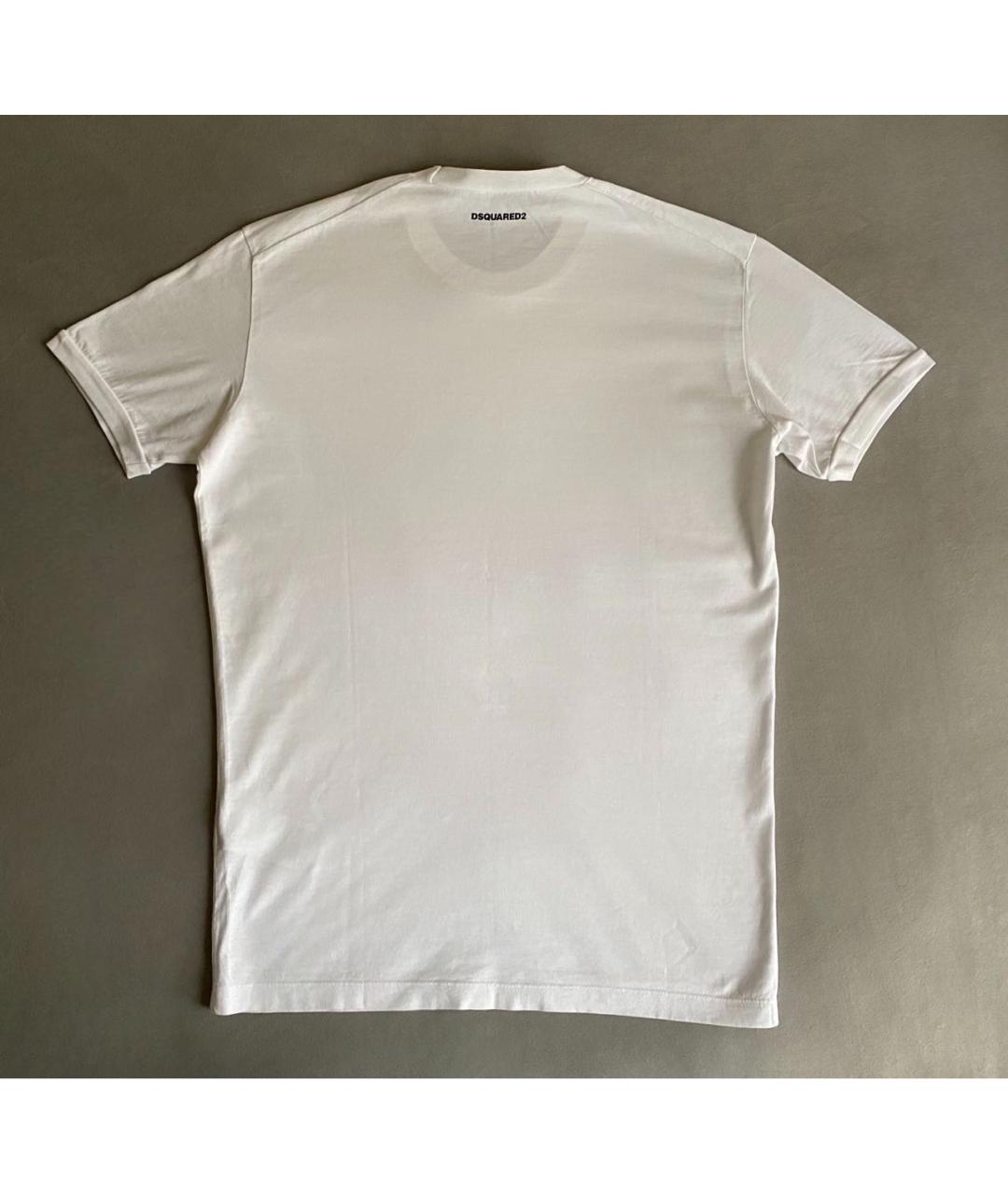 DSQUARED2 Белая хлопковая футболка, фото 4