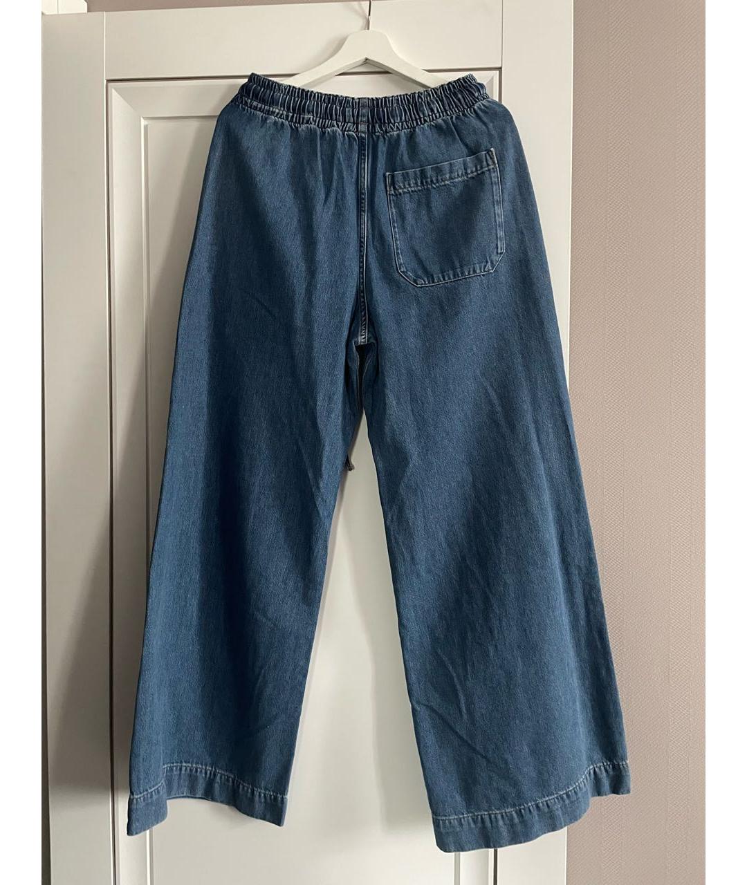 COS Синие хлопко-лиоцелловые прямые джинсы, фото 2