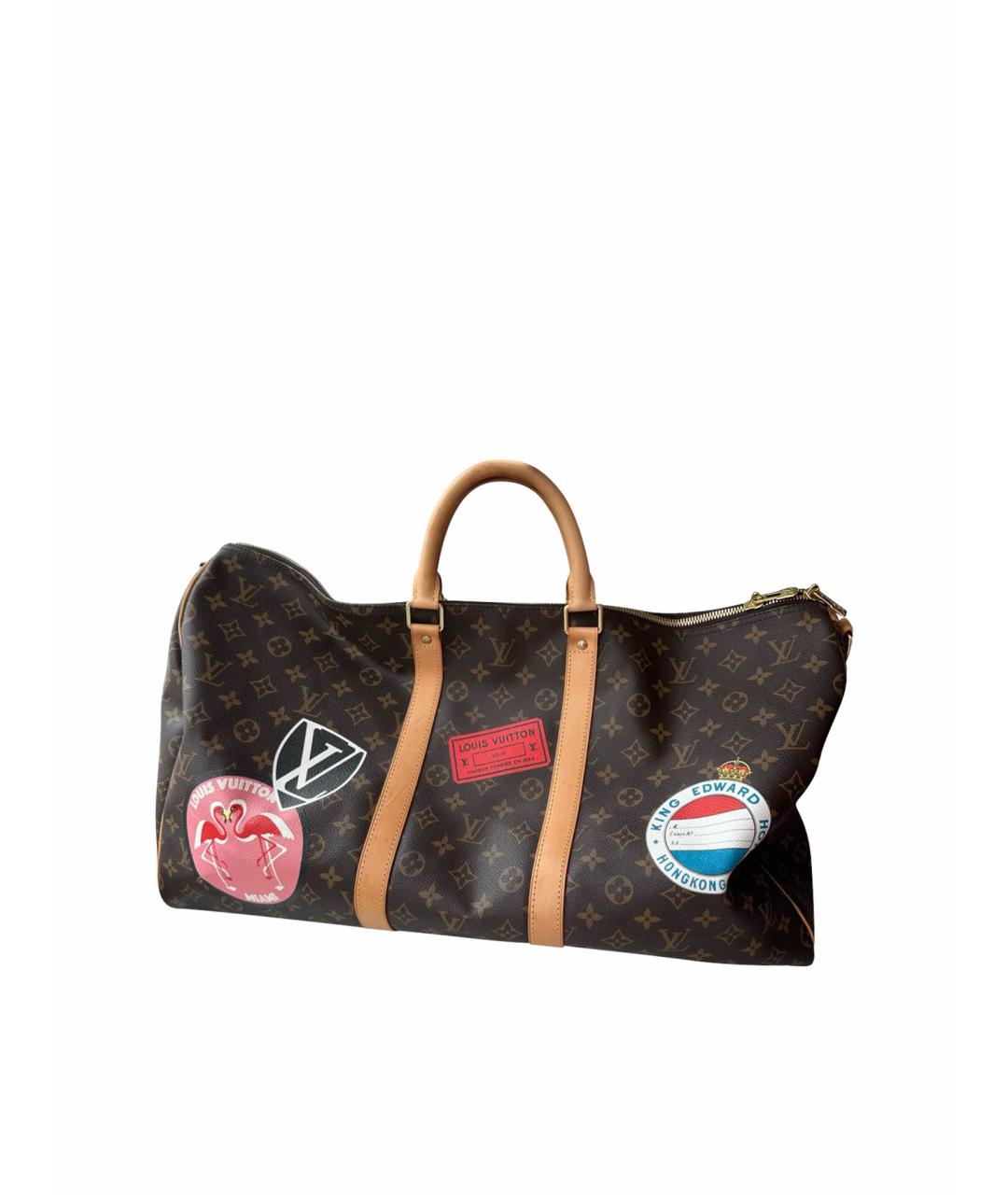 LOUIS VUITTON PRE-OWNED Коричневая дорожная/спортивная сумка, фото 1