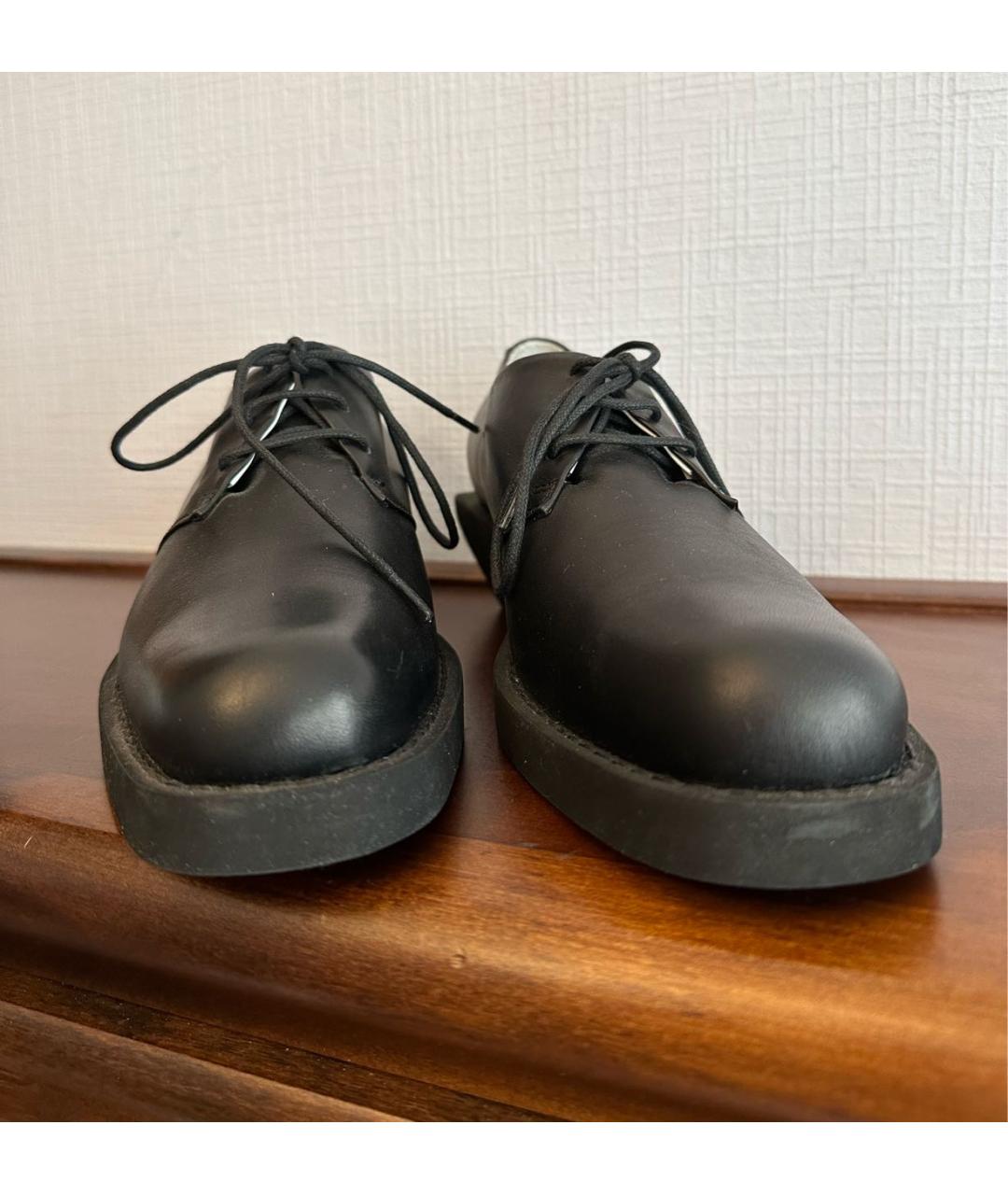 MAISON MARGIELA Черные кожаные ботинки, фото 2