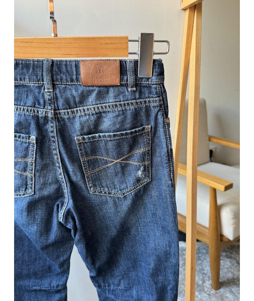 BRUNELLO CUCINELLI Синие деним детские джинсы, фото 5