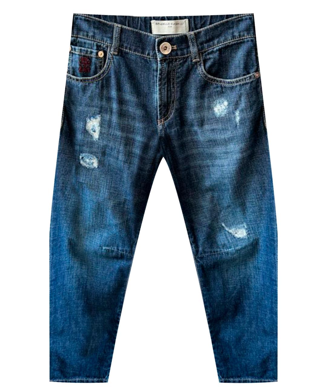 BRUNELLO CUCINELLI Синие деним детские джинсы, фото 1