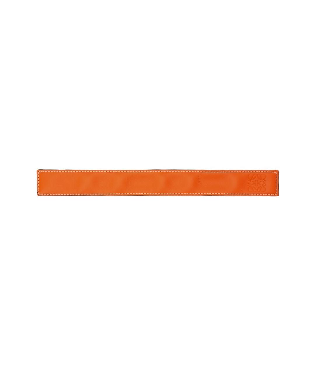 LOEWE Оранжевый кожаный браслет, фото 3
